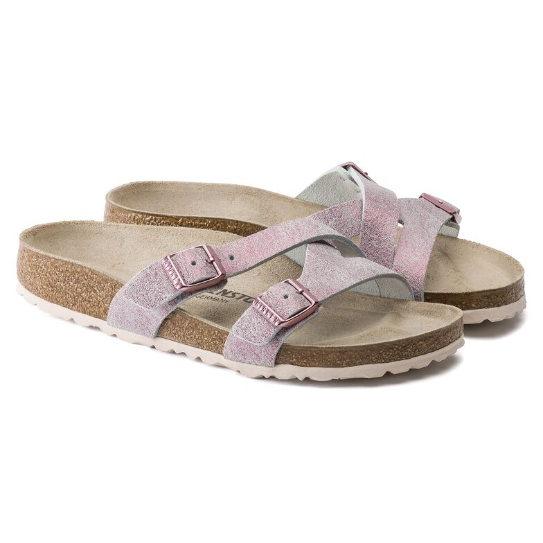 birkenstock vintage metallic rose copper leather