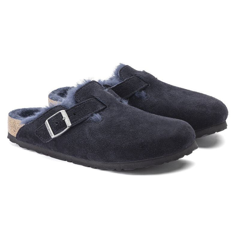 birkenstock boston midnight suede