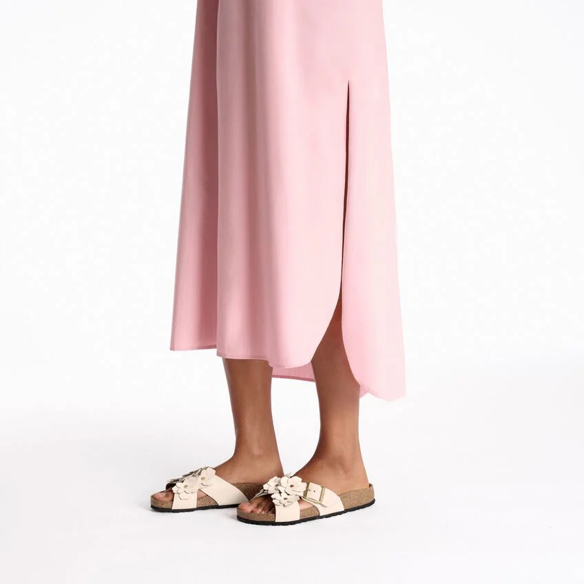 Siena Flower Embellishment Natural Leather