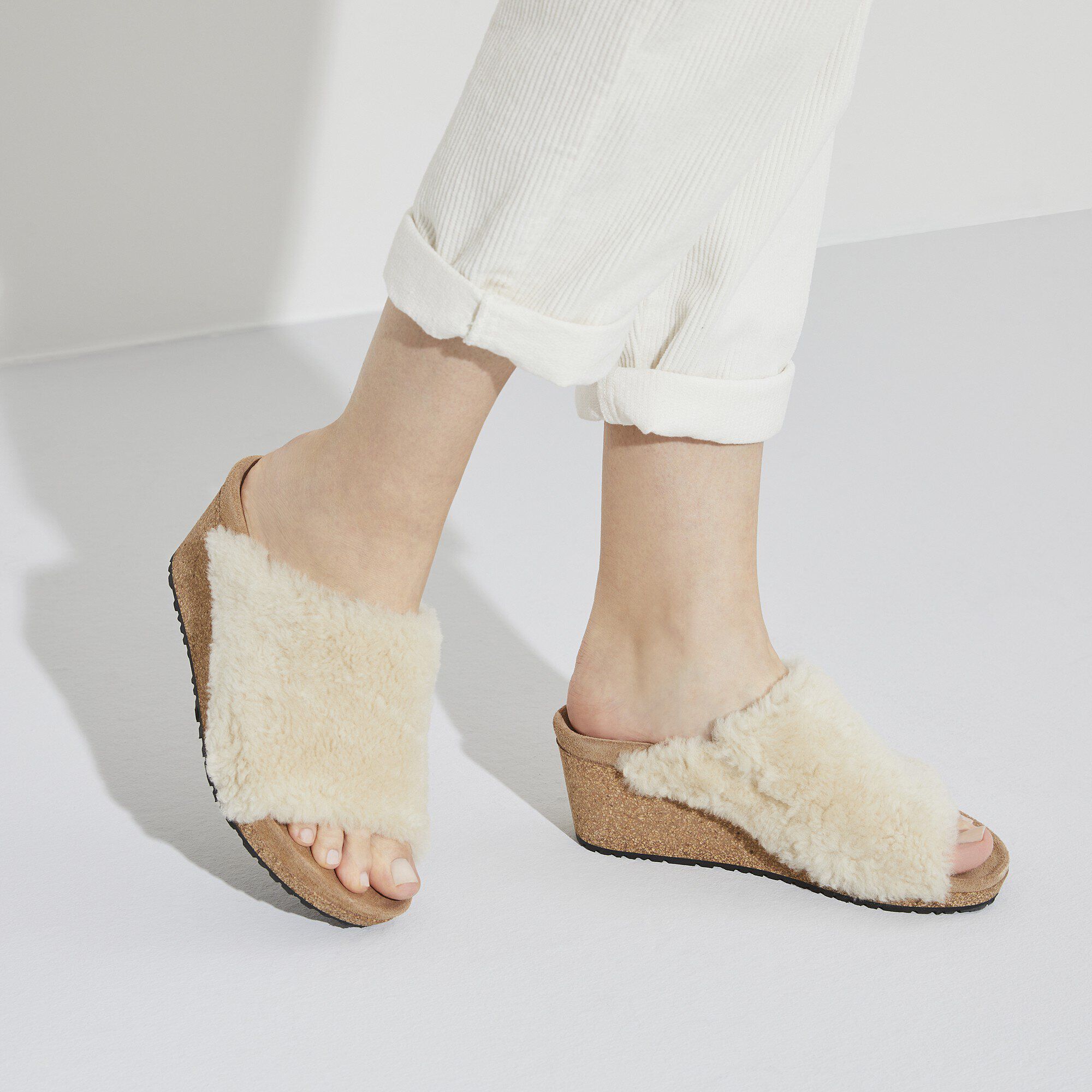 Birkenstock daytona shearling sandals clearance