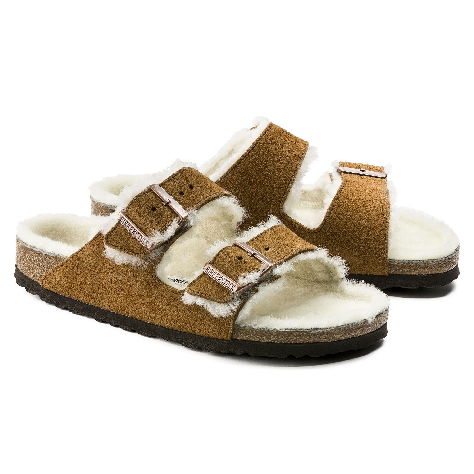 birkenstock fur lined sandals