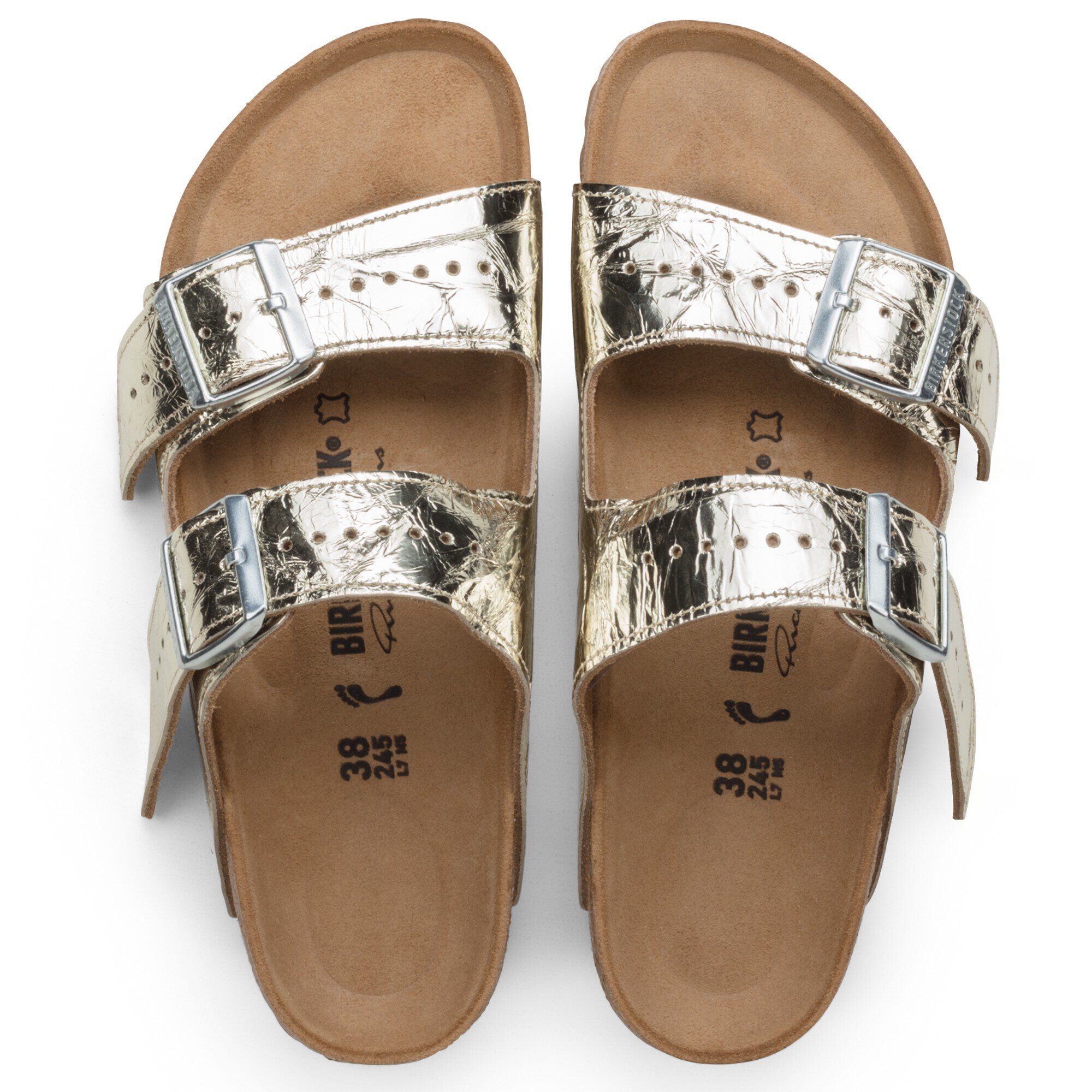 Arizona Rick Owens Creased Metallic Gold