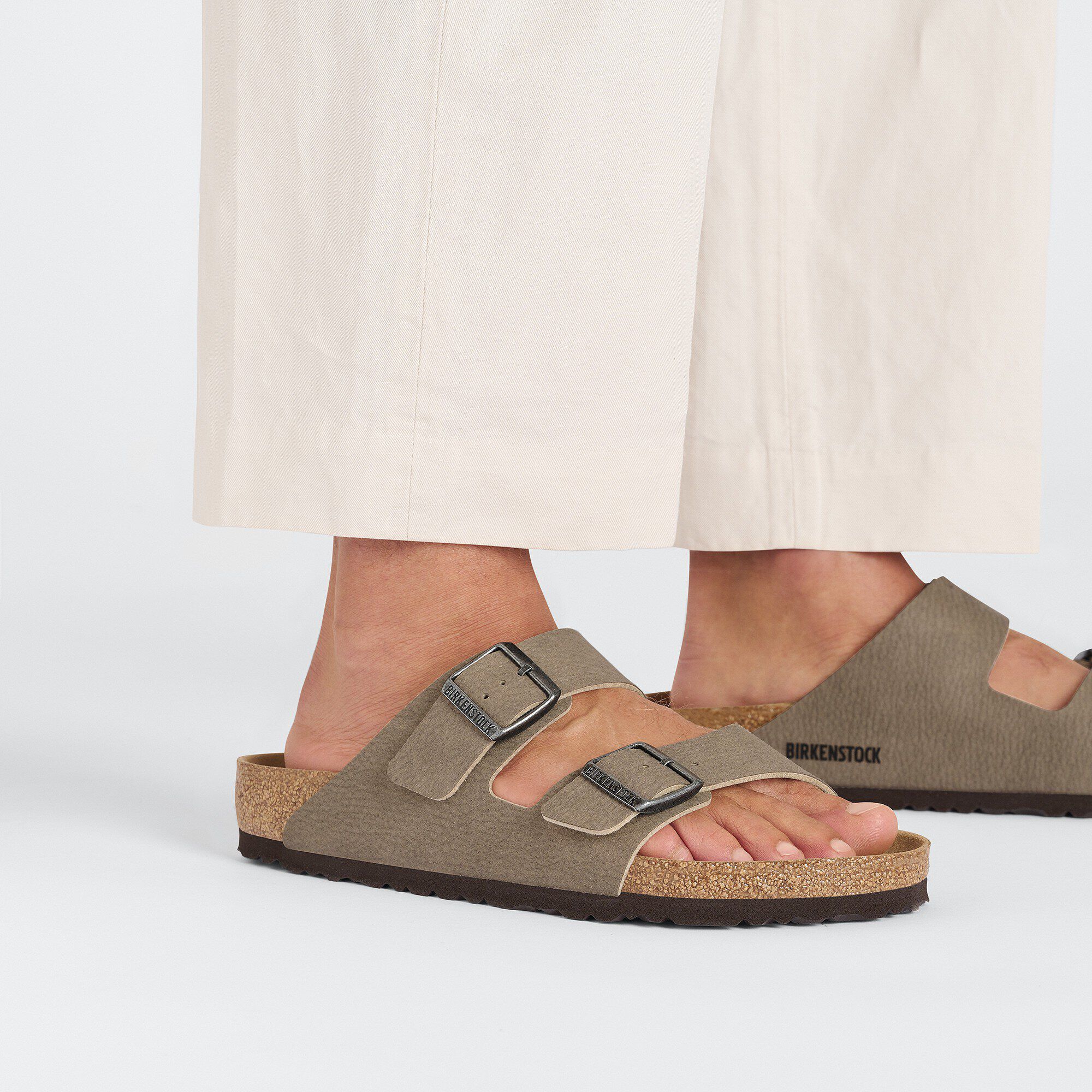 Arizona Vegan Synthetik Espresso/Gray Taupe | BIRKENSTOCK