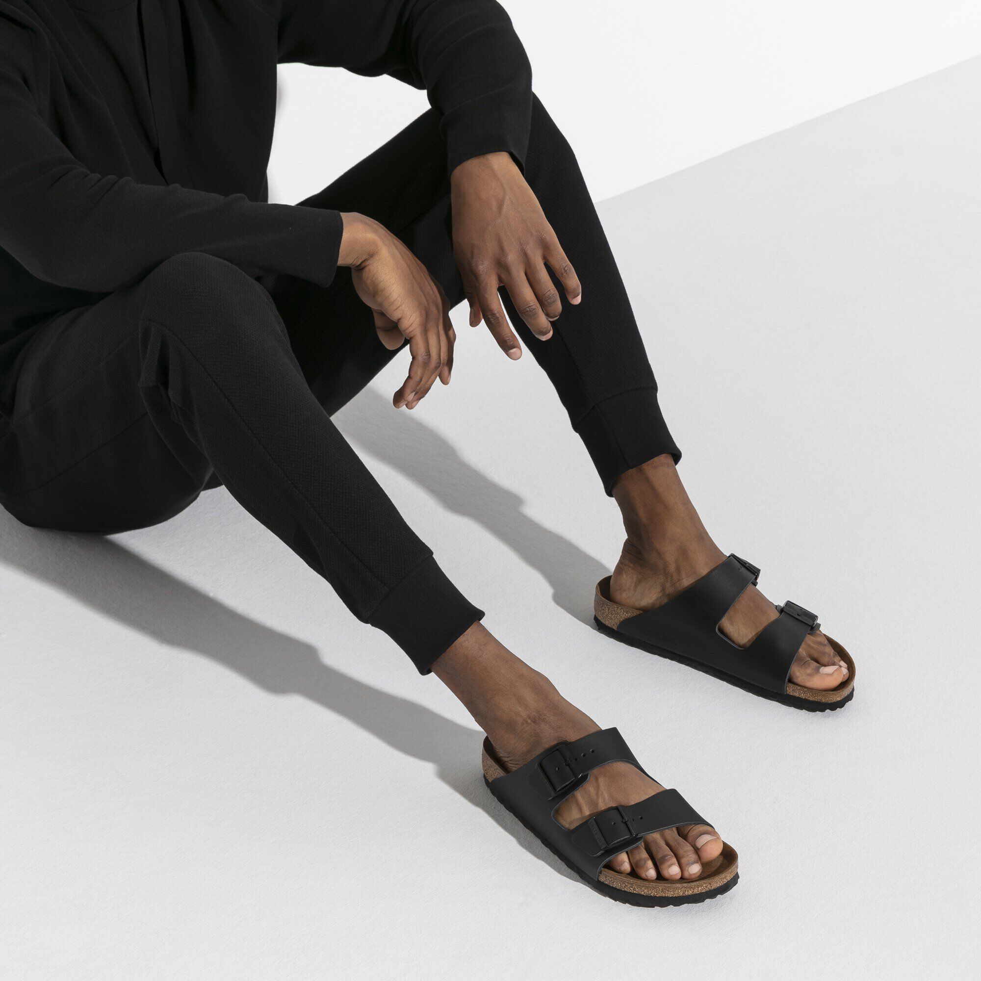 Birkenstock arizona natural leather black deals