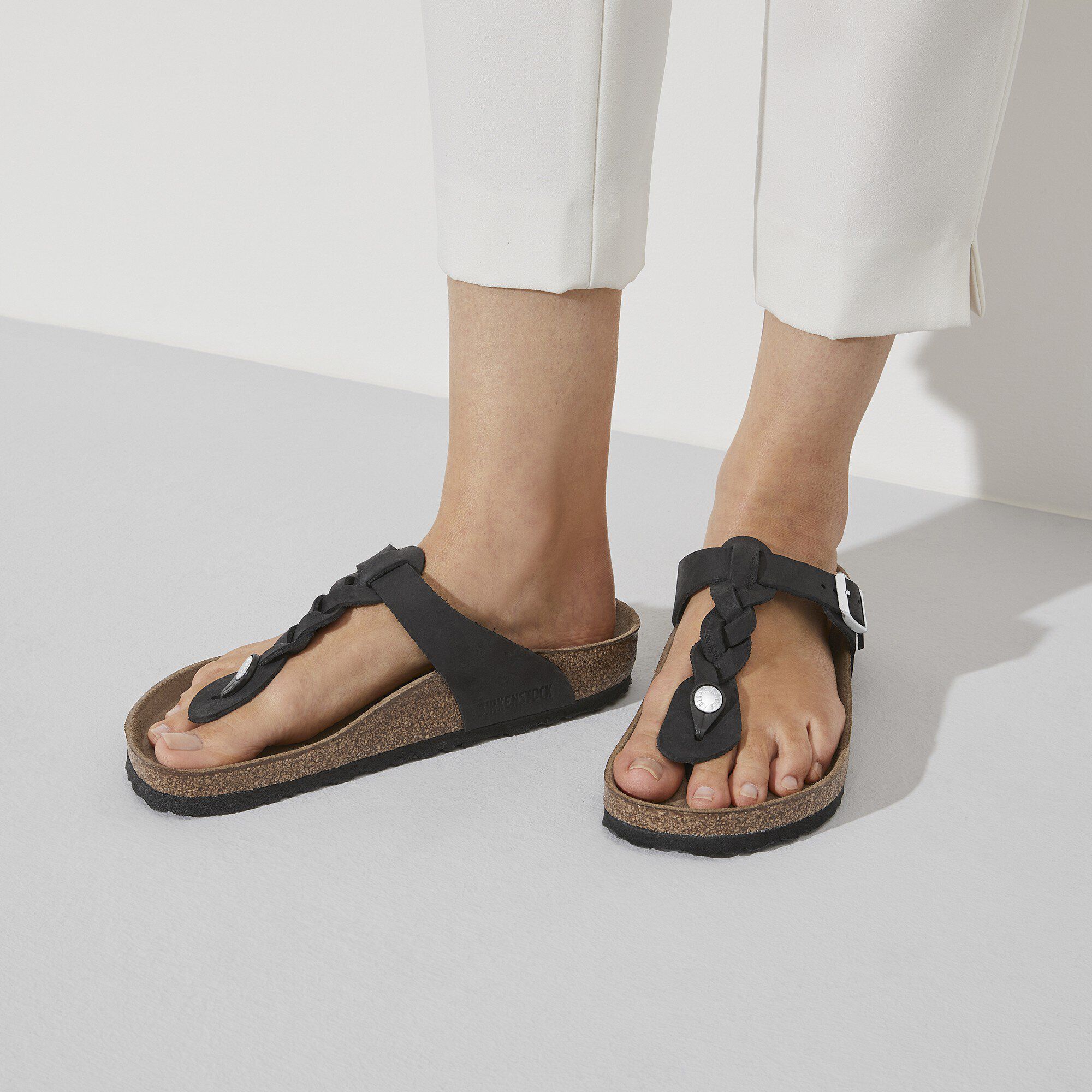 Birkenstock gizeh slippers zwart top