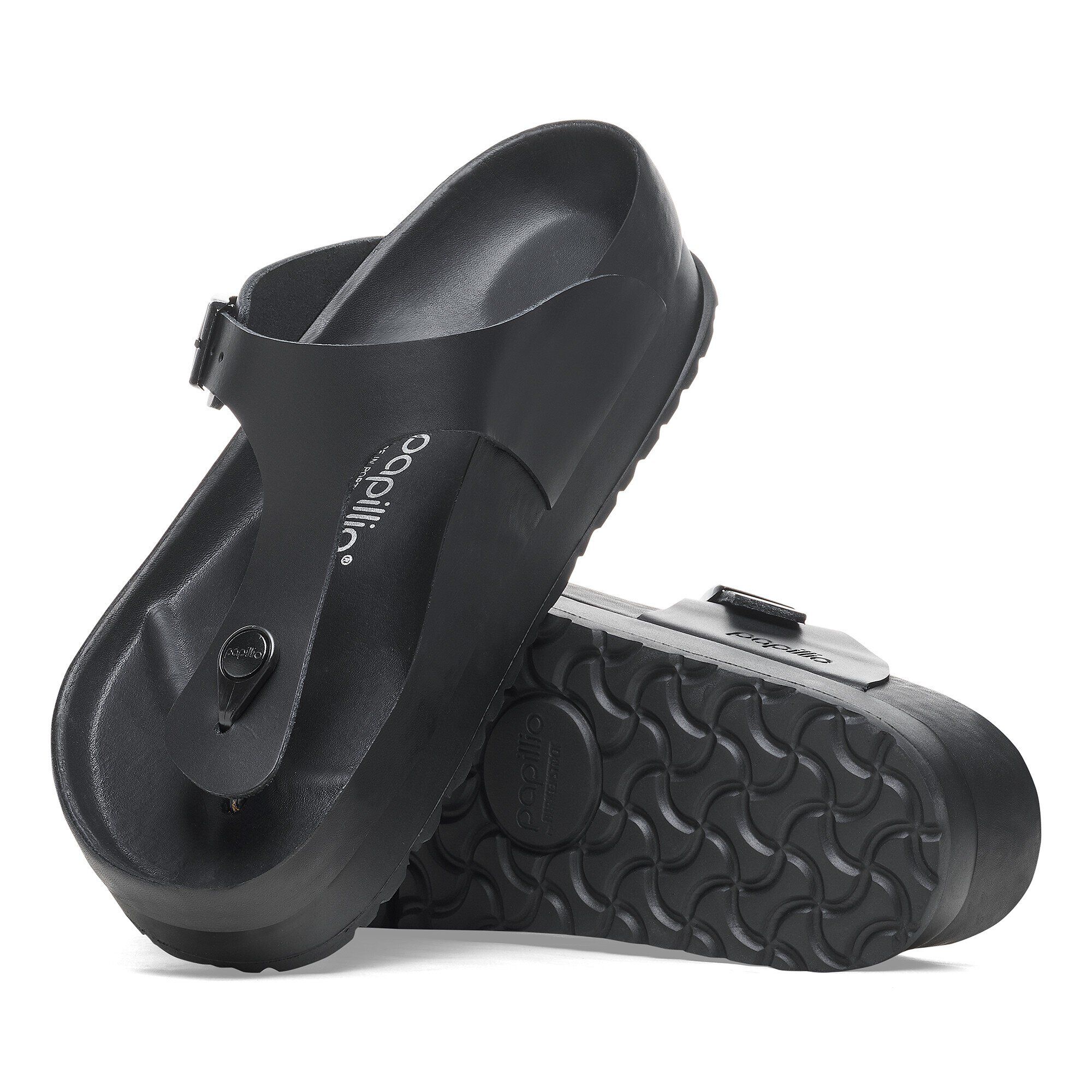 Gizeh PAP Flex Platform Natural Leather Black | BIRKENSTOCK