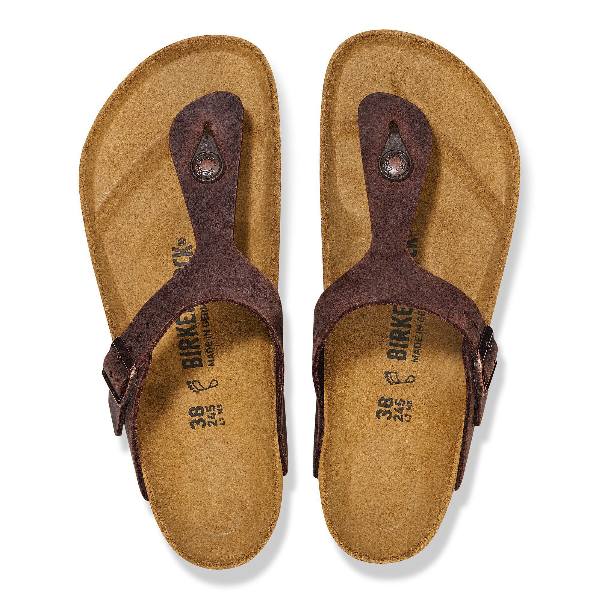 Gizeh Natural Leather Oiled Habana | BIRKENSTOCK