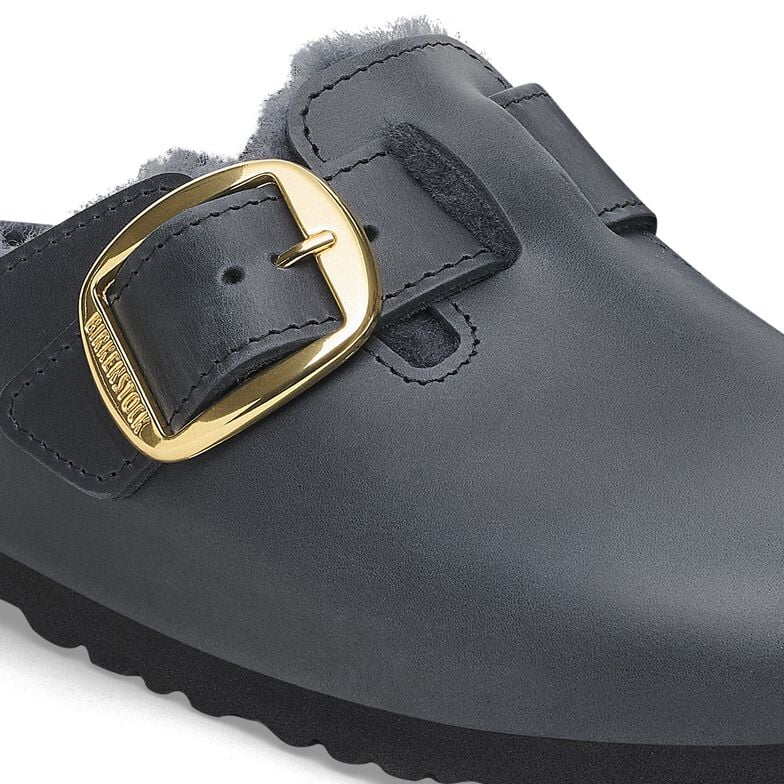 Boston Big Buckle Shearling Natural Leather Oiled