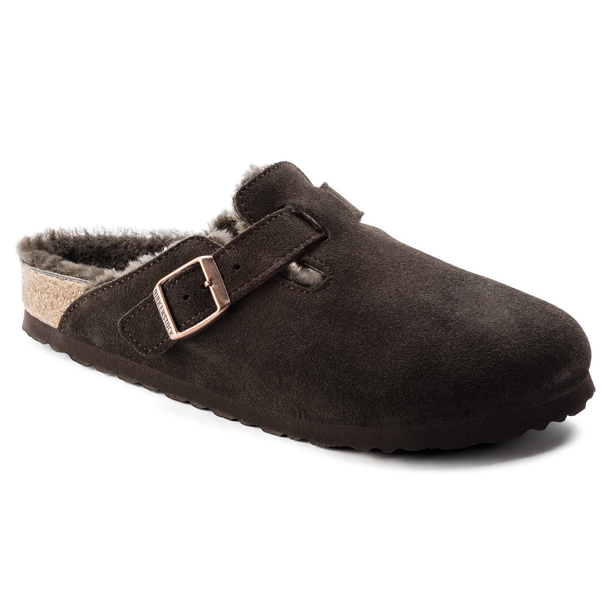 birkenstock boston fur clogs