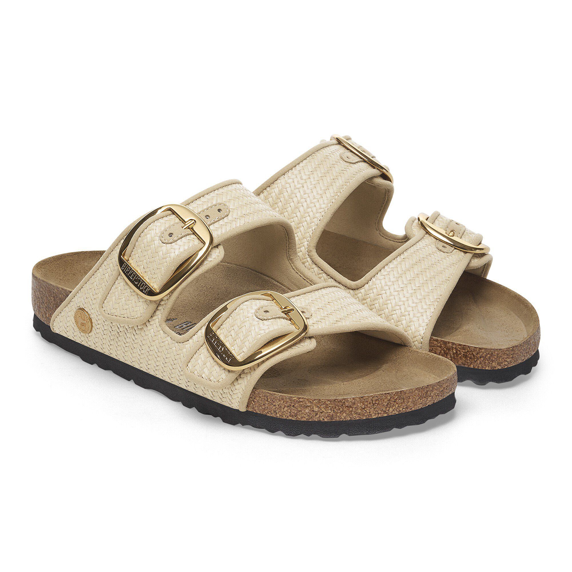 夏限定【BIRKENSTOCK】アリゾナ ビッグバックルラフィアサンダル Arizona Big Buckle Raffia / アリゾナ ビッグバックル ラフィア