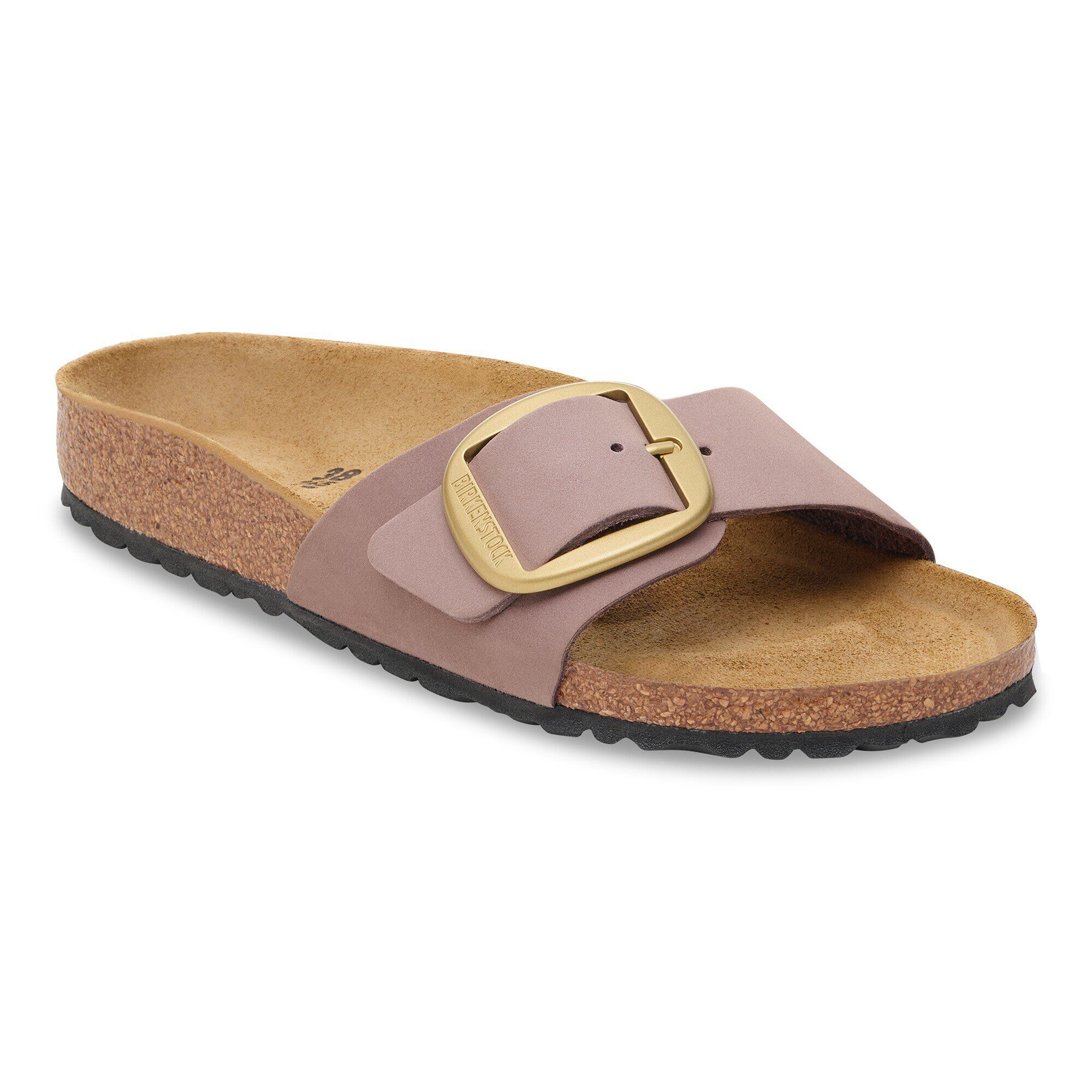 Madrid Big Buckle Nubuk Leather Faded Purple | BIRKENSTOCK