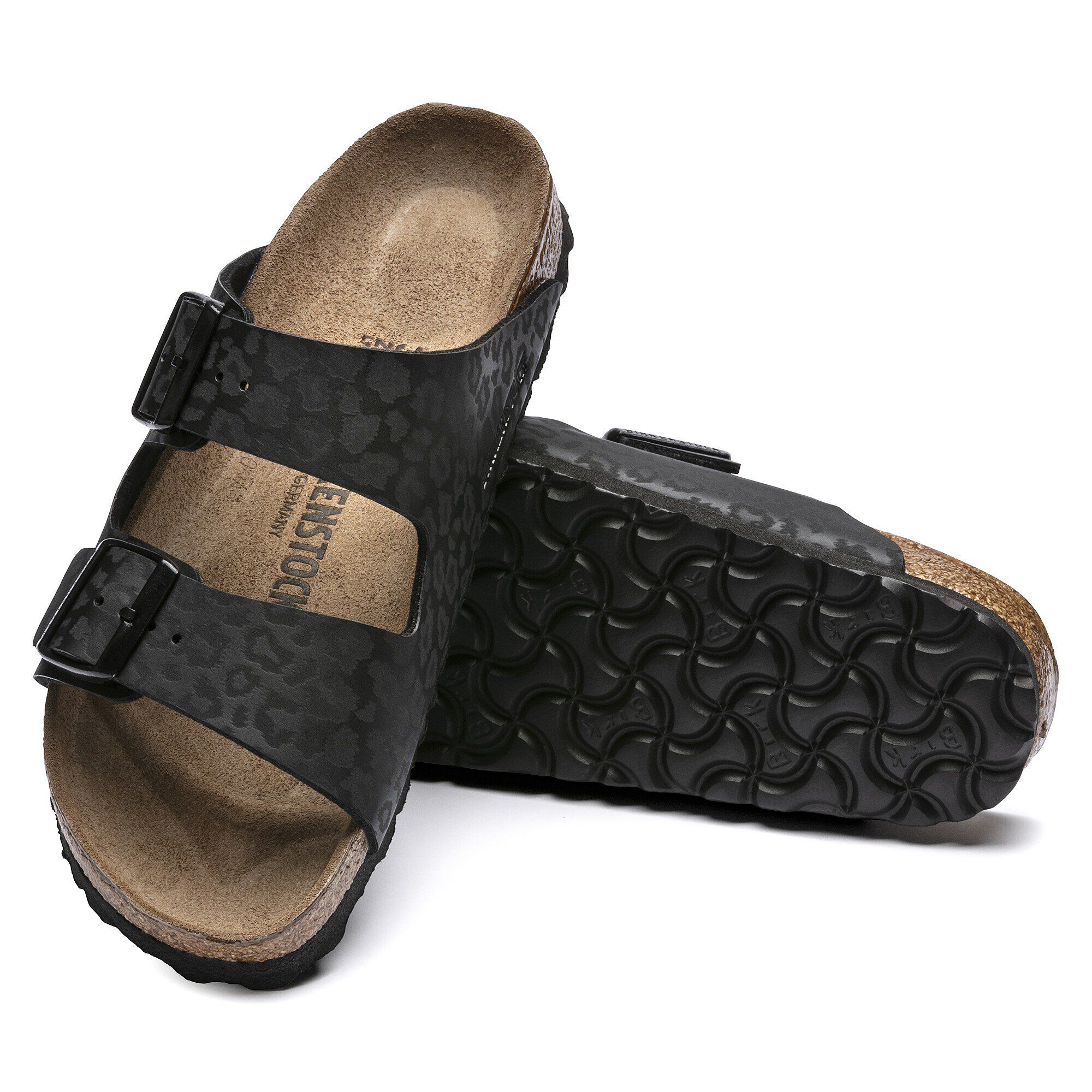 Birkenstock arizona best sale leopard black