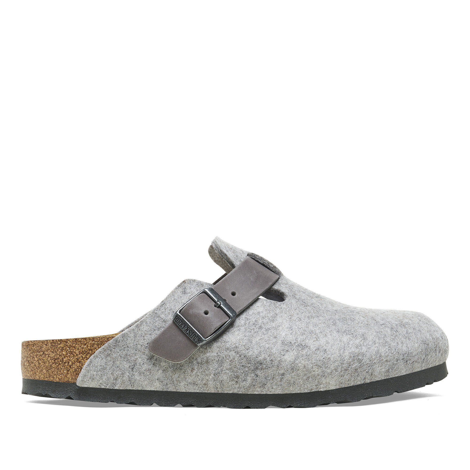 【新品・未使用】BIRKENSTOCK Boston グレーベージュ 43 Boston / ボストン スムースレザー コンクリート グレイ