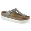 Gizeh Platform Nubuck Leather Dove Gray