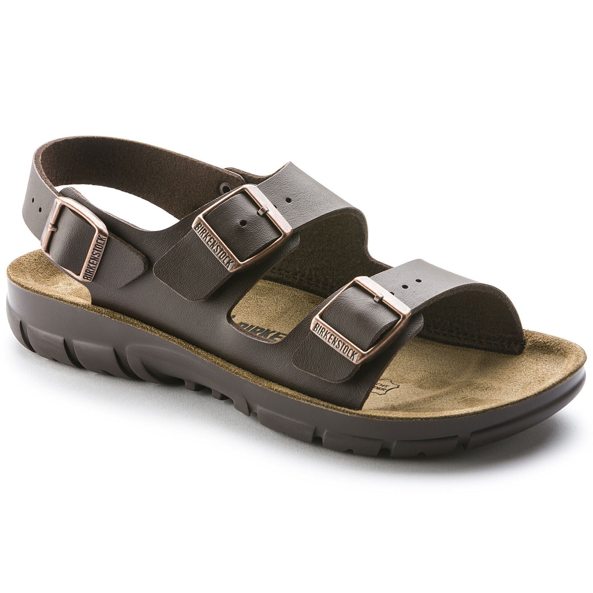 【60％OFF】 BIRKENSTOCK バックル付きクロッグサンダル ダークブラウン 37 靴