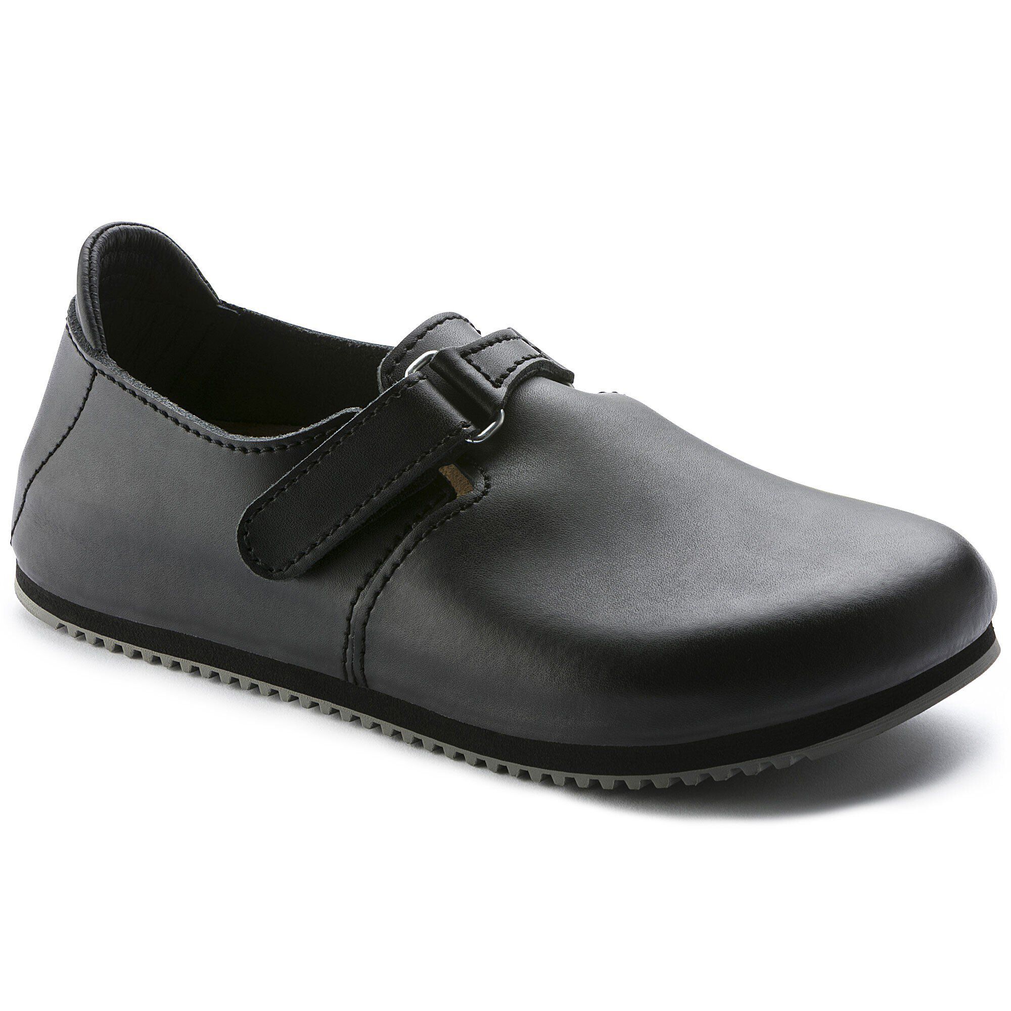 贈る結婚祝い Super Linz Grip BIRKENSTOCK | Black Leather Natural 靴