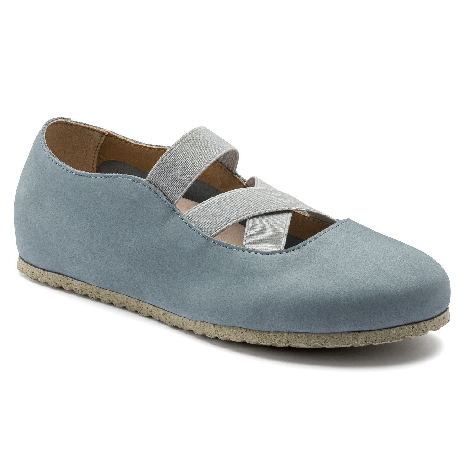 Santa Ana Nubuck Leather Lead Lavender Birkenstock