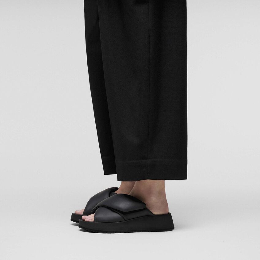 Theda Cross Strap Natural Leather