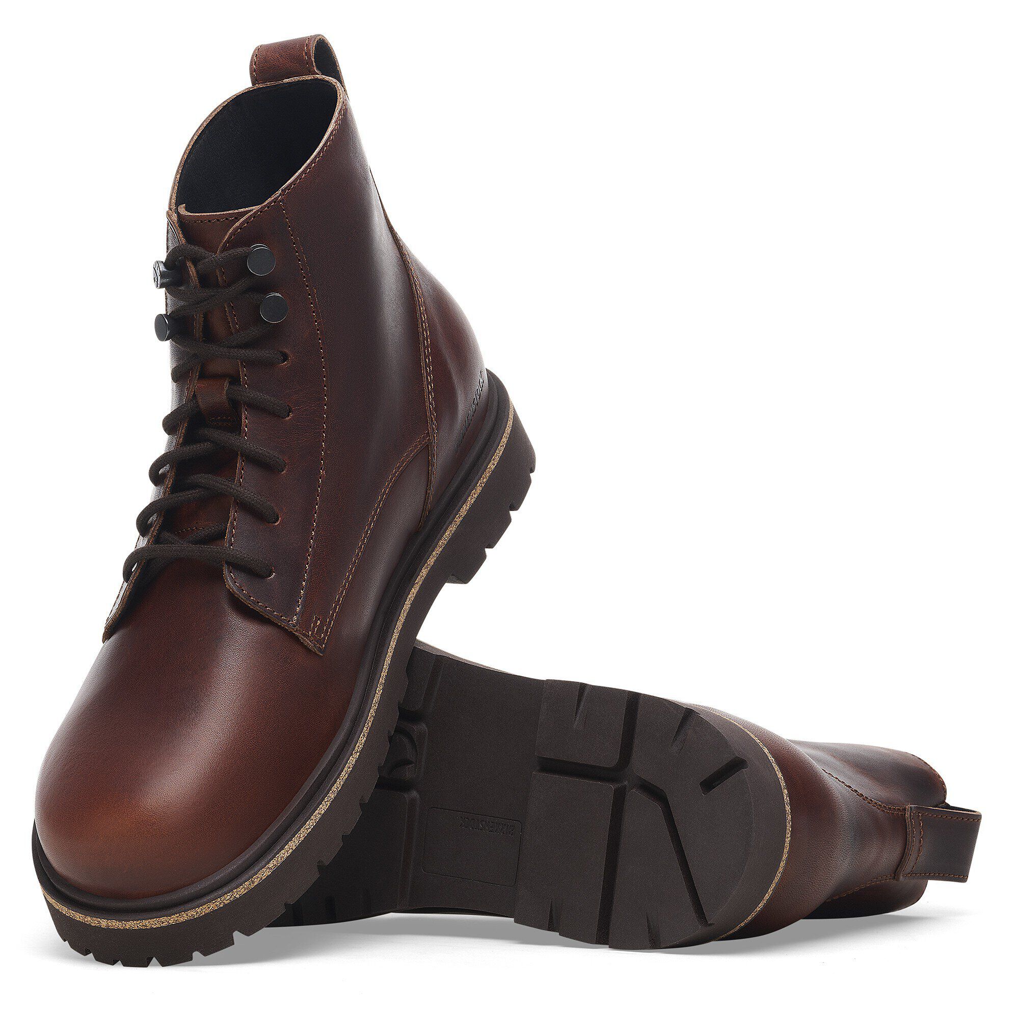 Highwood Lace Mid Men Natural Leather Chocolate | BIRKENSTOCK