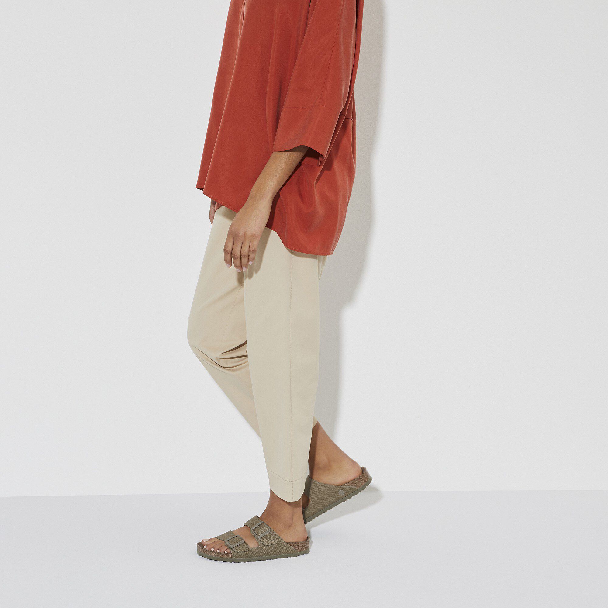 Arizona Vegan Textile Faded Khaki | BIRKENSTOCK