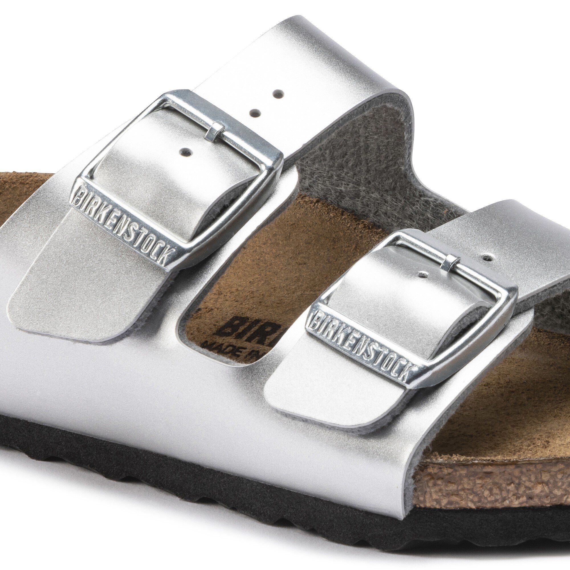 Arizona Kids Birko Flor Electric Metallic Silver BIRKENSTOCK