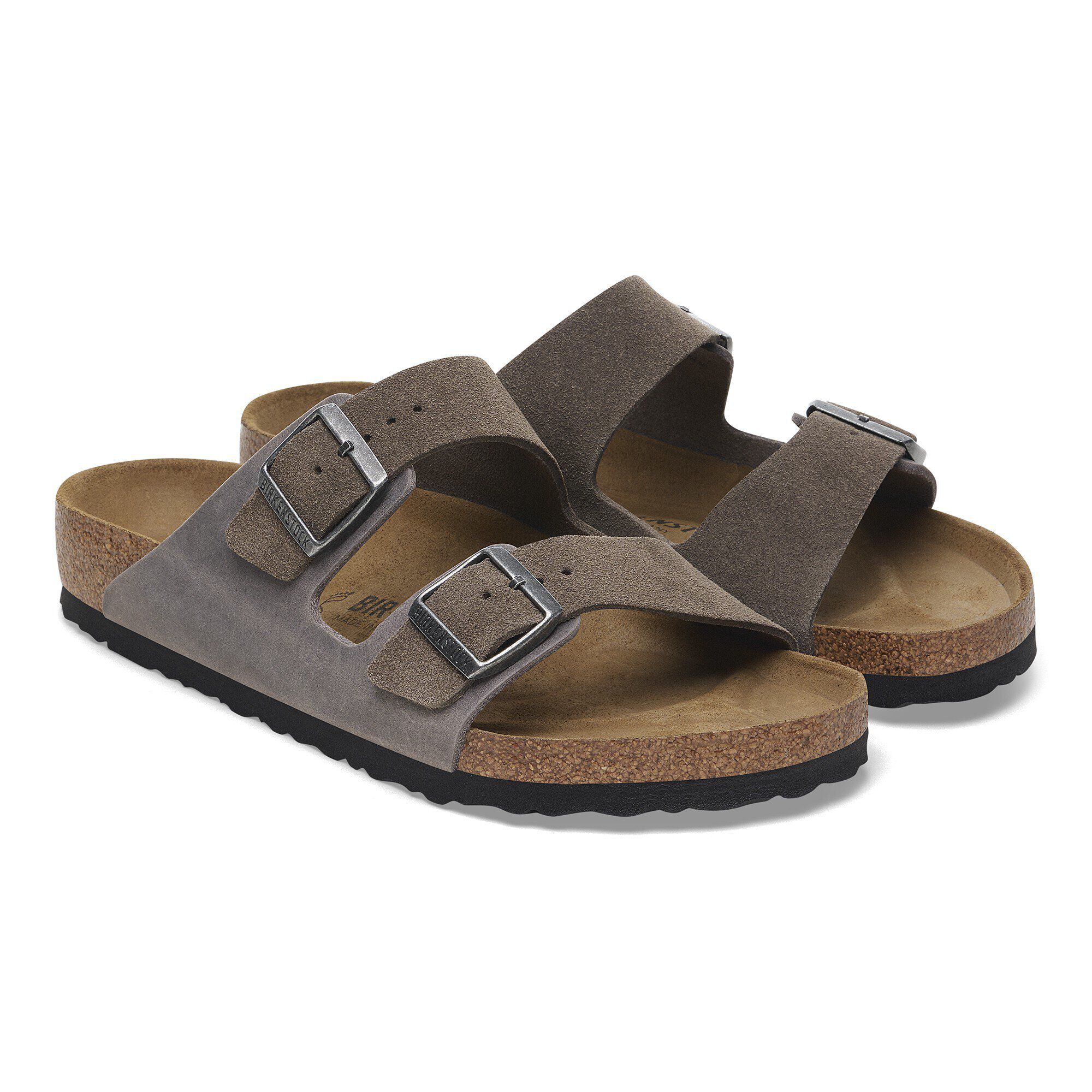 Arizona BS Mixed Leather Concrete Gray | BIRKENSTOCK