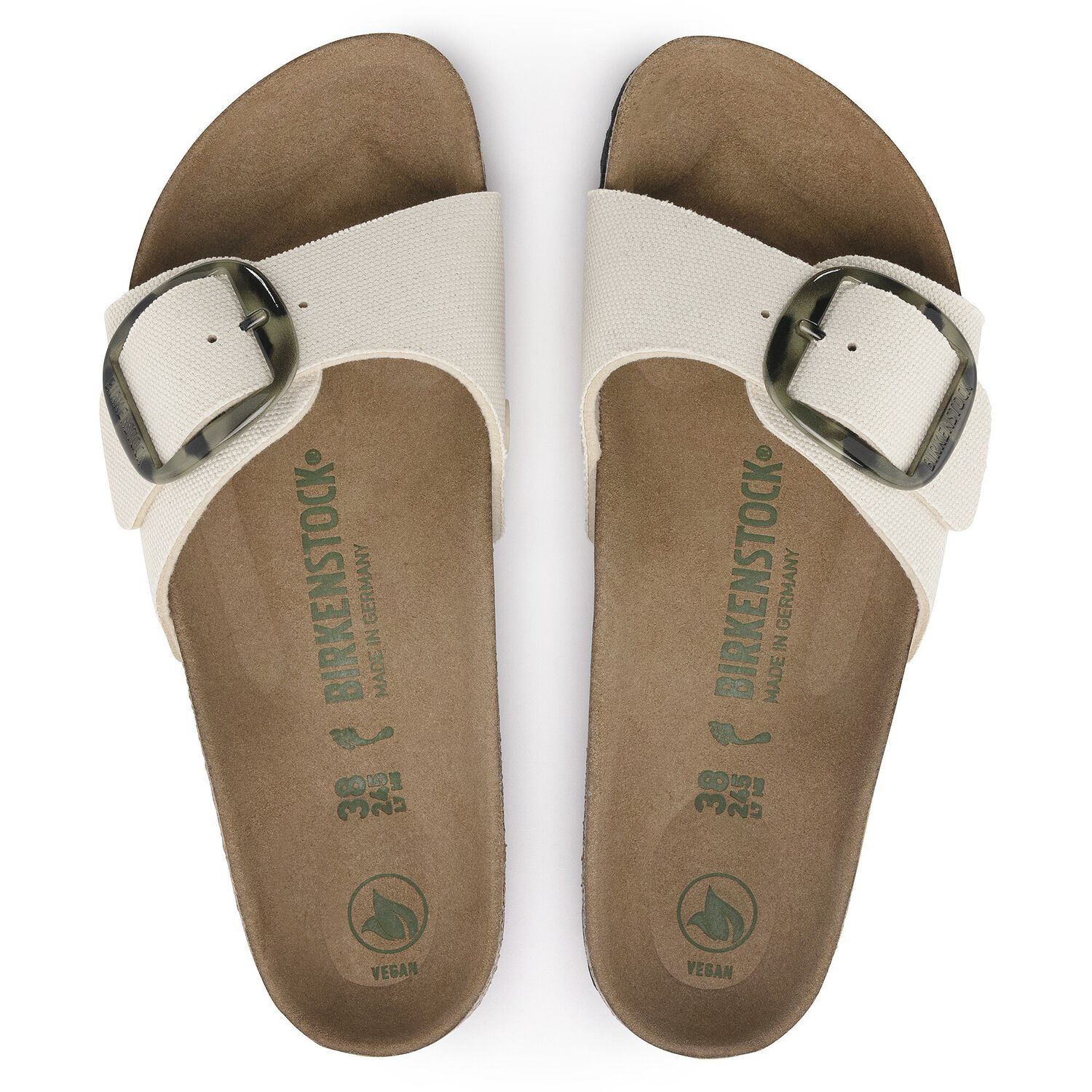 Madrid Vegan Big Buckle Textile Eggshell BIRKENSTOCK