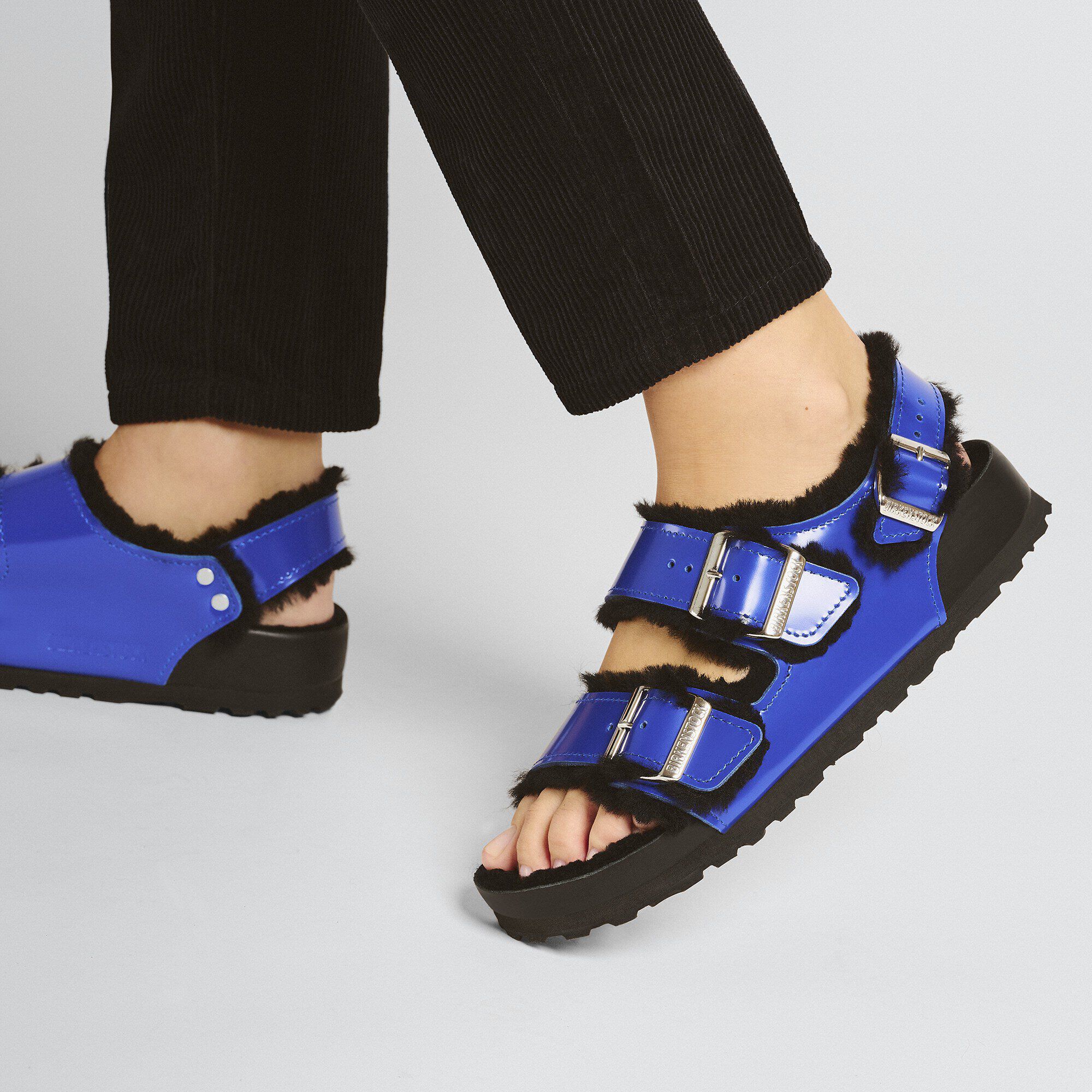 サンダル・ミュール BIRKENSTOCK SS25 (860133 HABANNA) Uji Nubuck Leather High Shine Black | BIRKENSTOCK