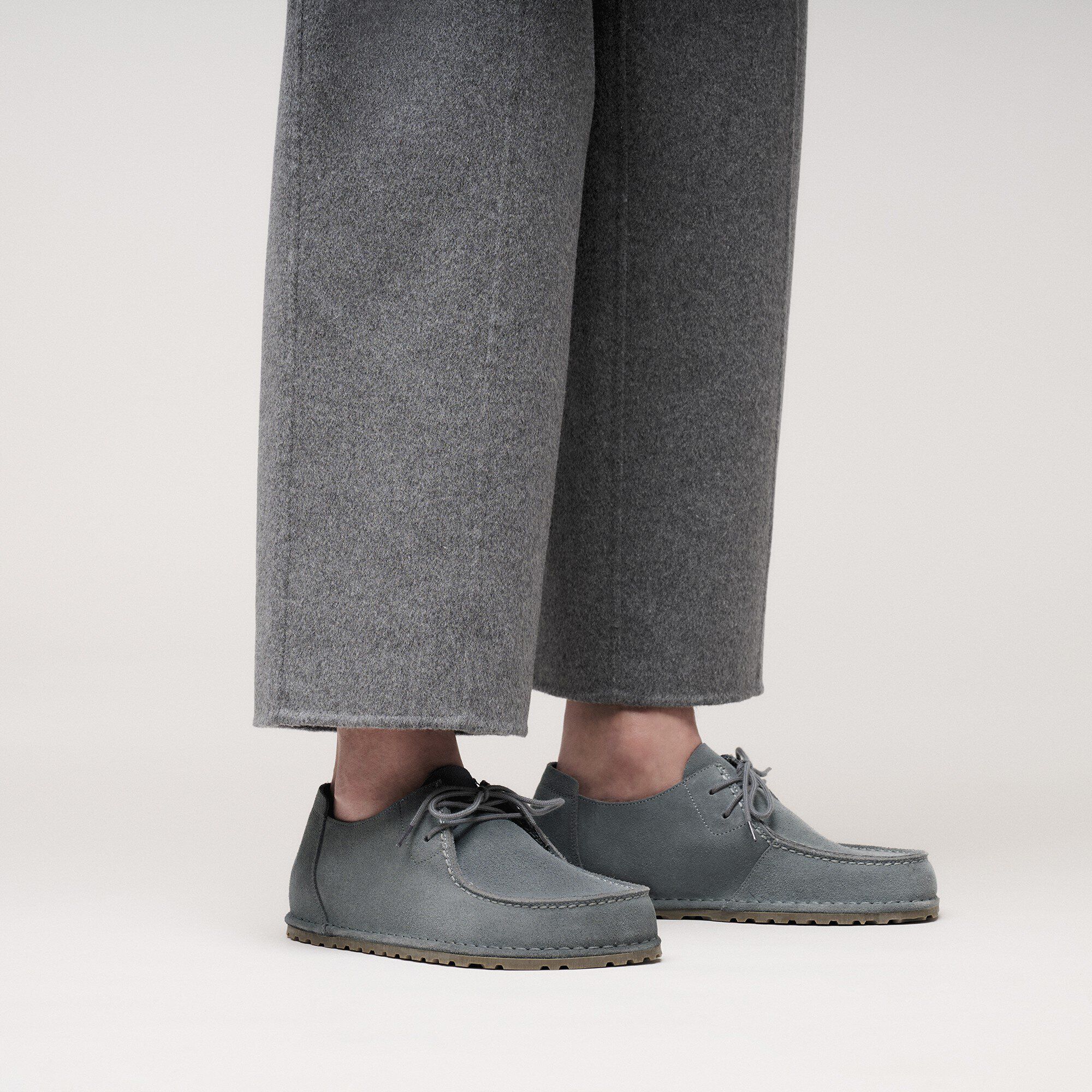 BIRKENSTOCK モカシン グレー スエード　ウッティレース BIRKENSTOCK ビルケンシュトック UTTI LACE（ウッティ レース