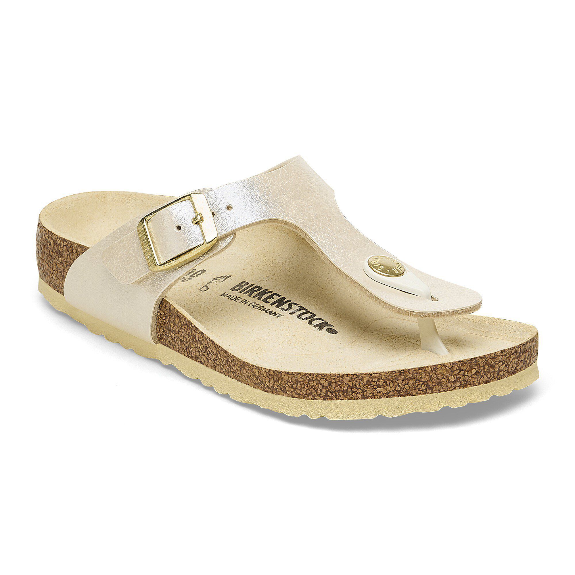 Birkenstock gizeh pearl white hot sale
