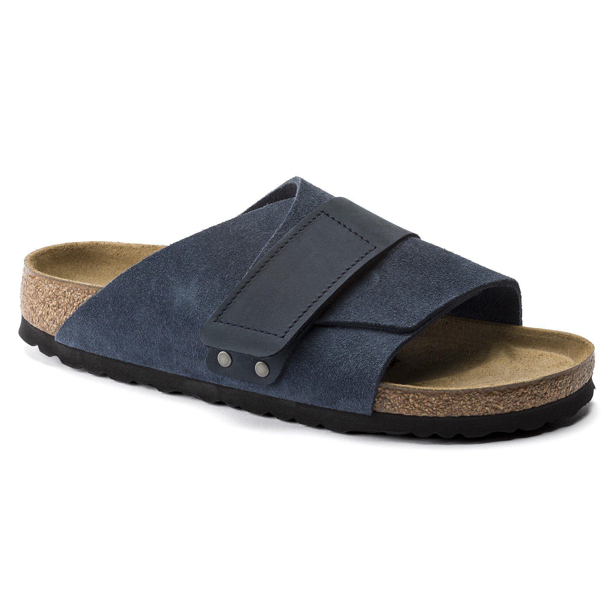 navy leather birkenstock