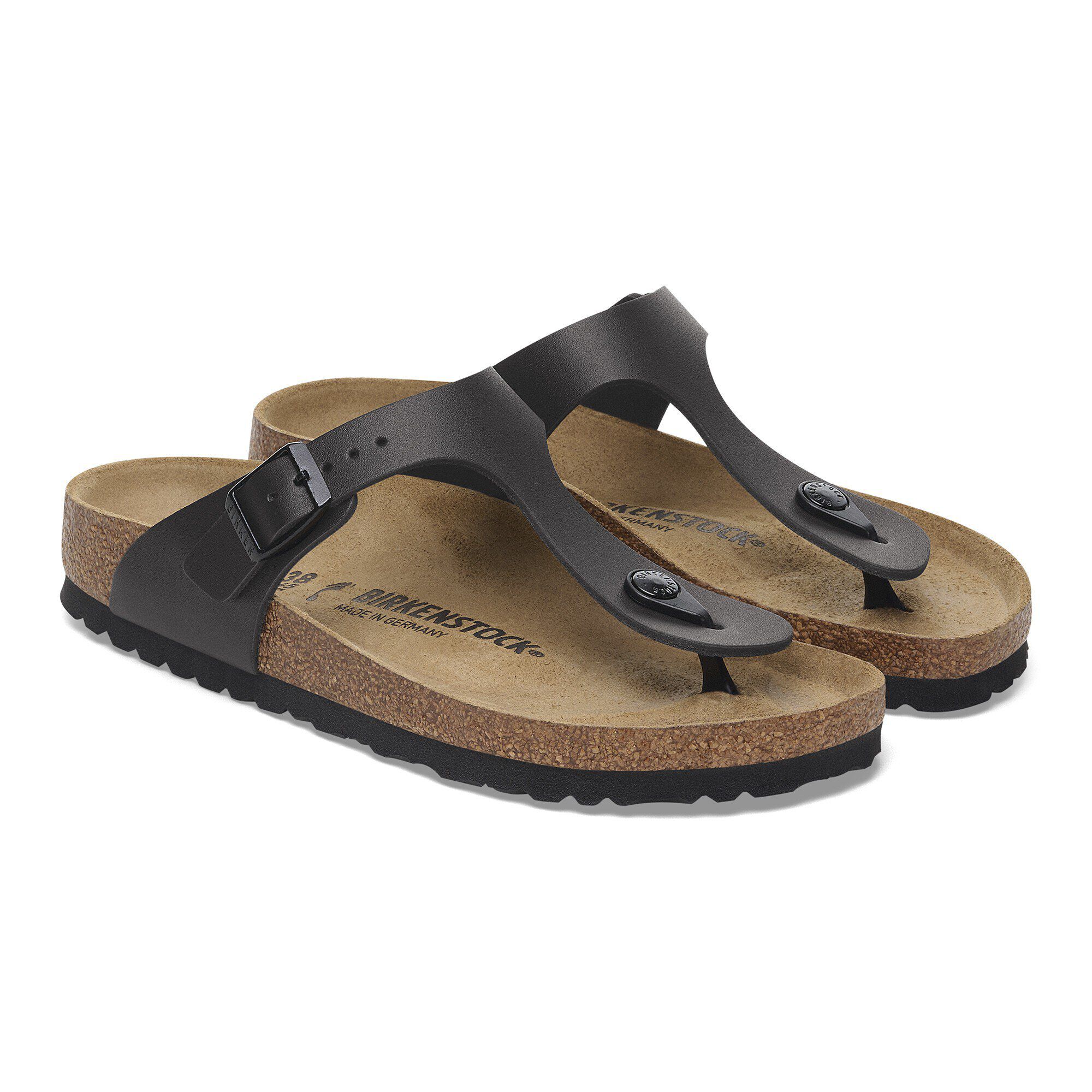 【美品】ビルケンシュトック ギゼ 40 26cm ブラック レギュラーフィット Gizeh / ギゼ ナチュラルレザー ブラック | BIRKENSTOCK