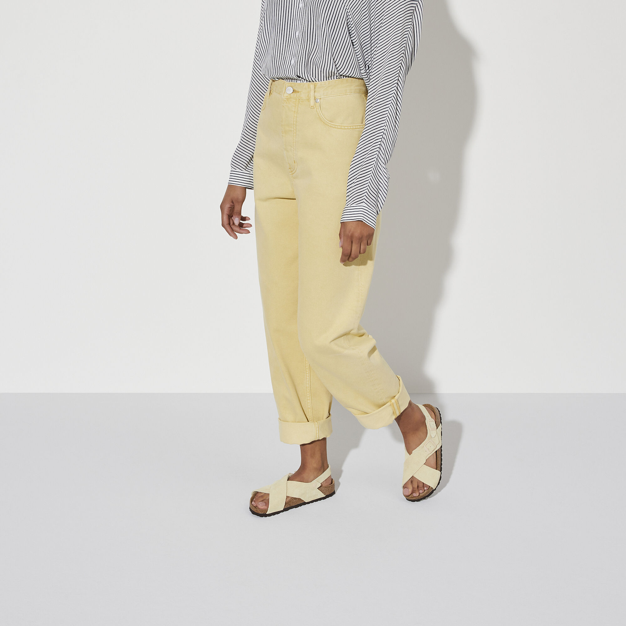 Tulum Soft Footbed Suede Leather Almond BIRKENSTOCK