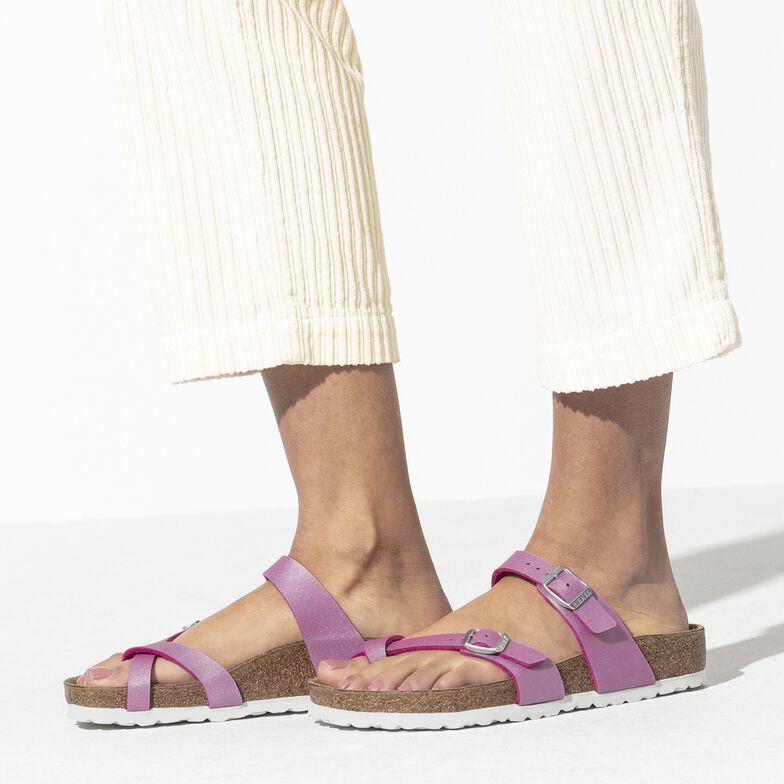 fuchsia birkenstocks