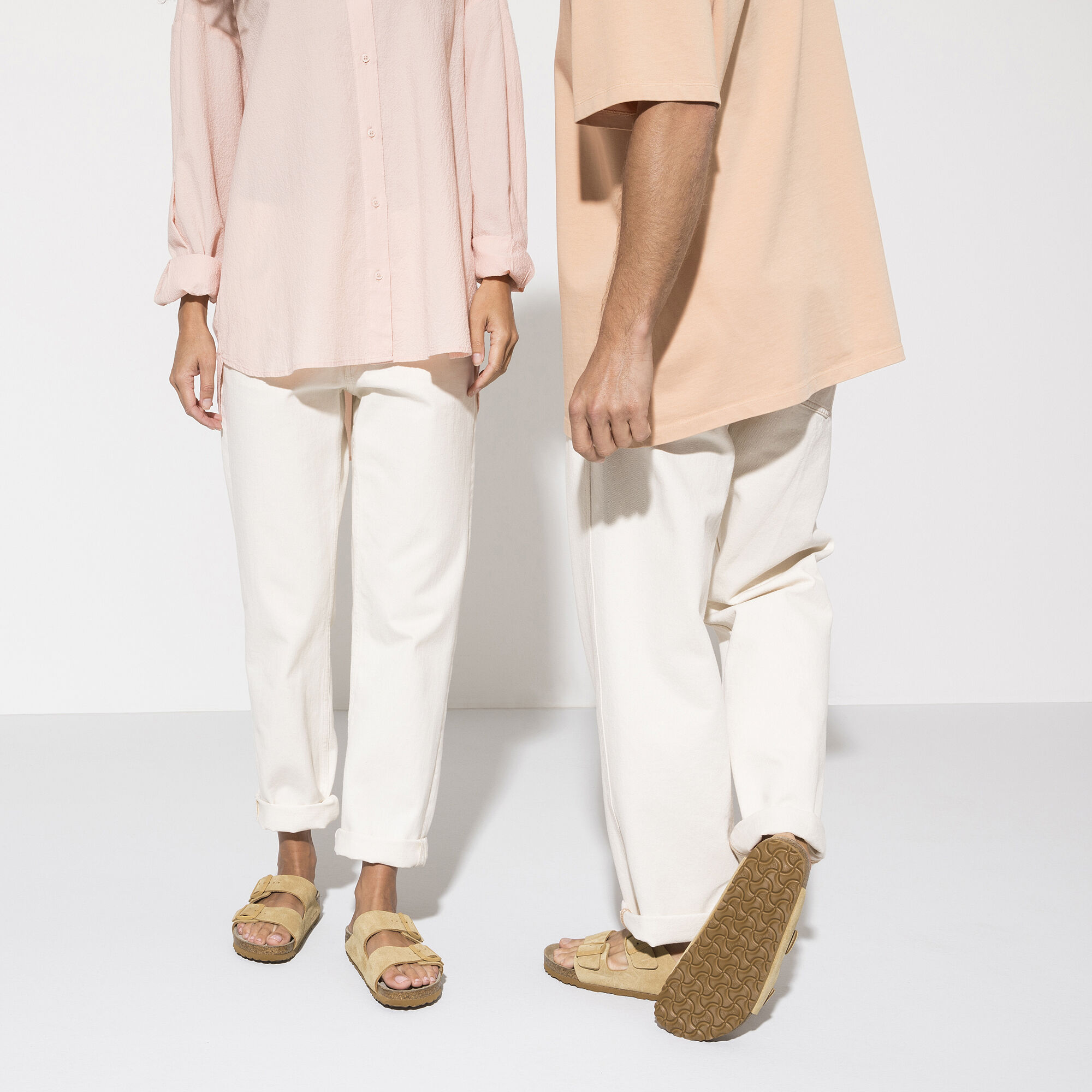 Birkenstock latte cream suede clearance