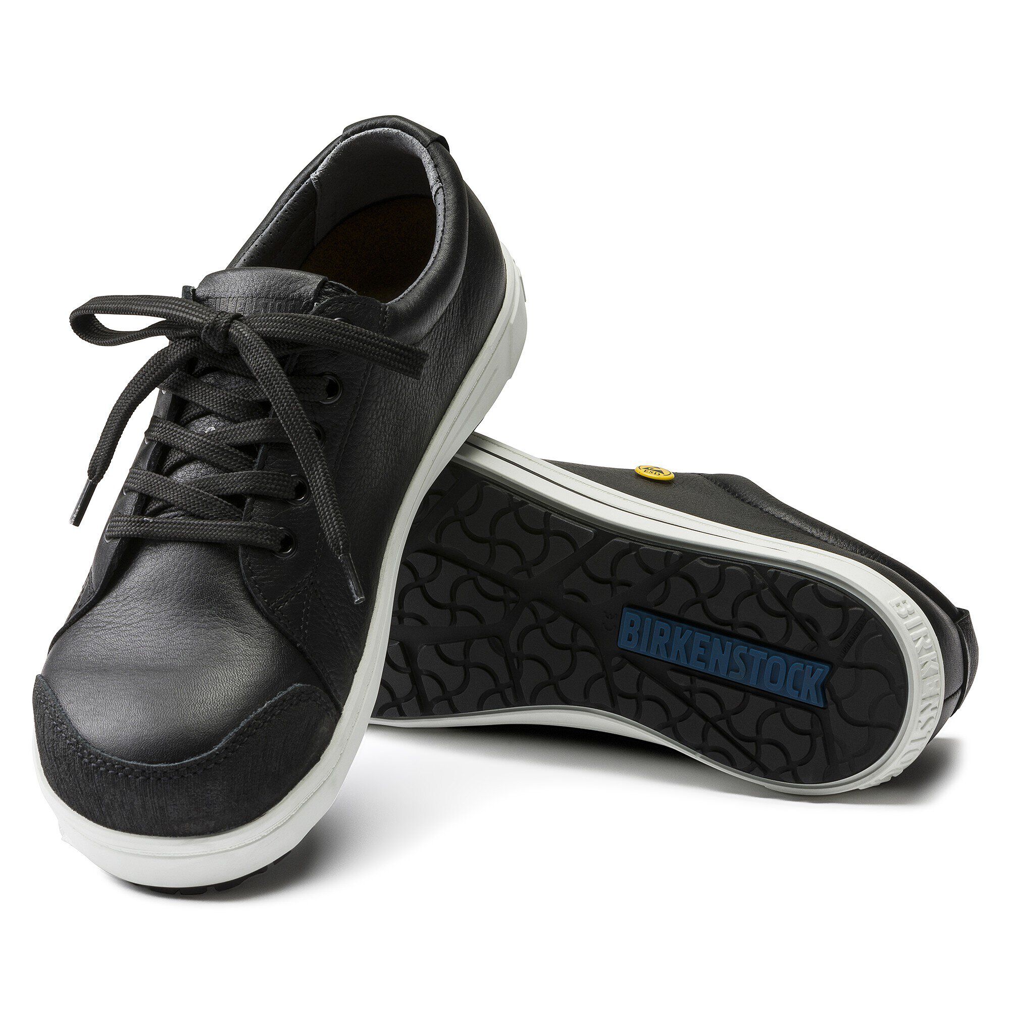 新版 QS 500 BIRKENSTOCK | Black Leather Natural ESD 安全靴