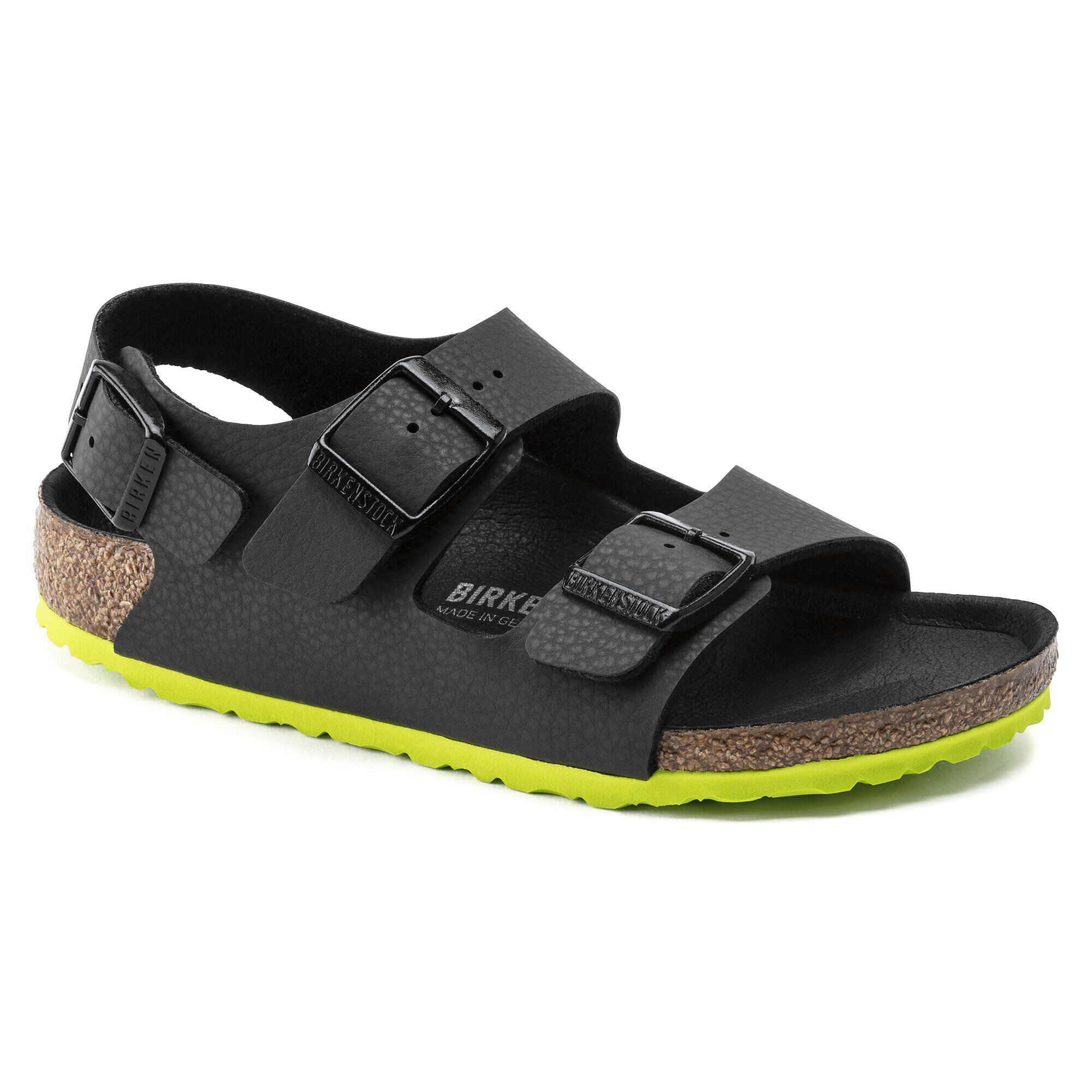Milano Kids Birko Flor Desert Soil Black Lime BIRKENSTOCK