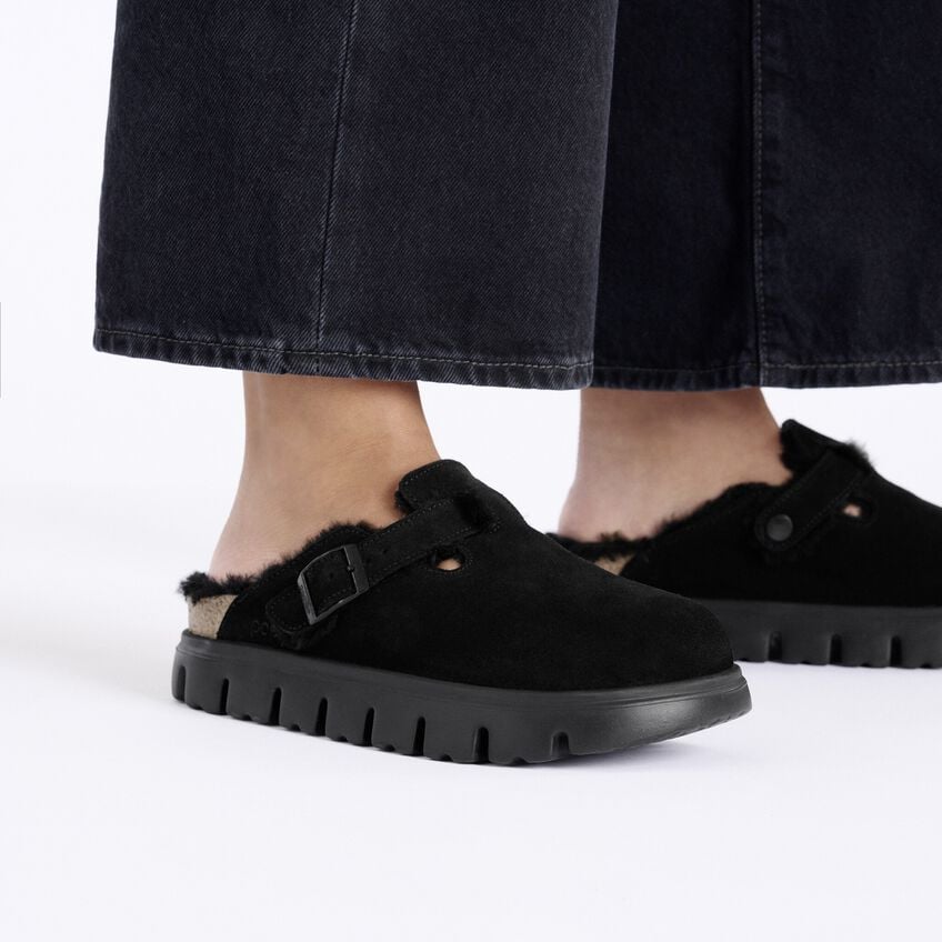 Boston PAP Chunky Shearling Suede Leather