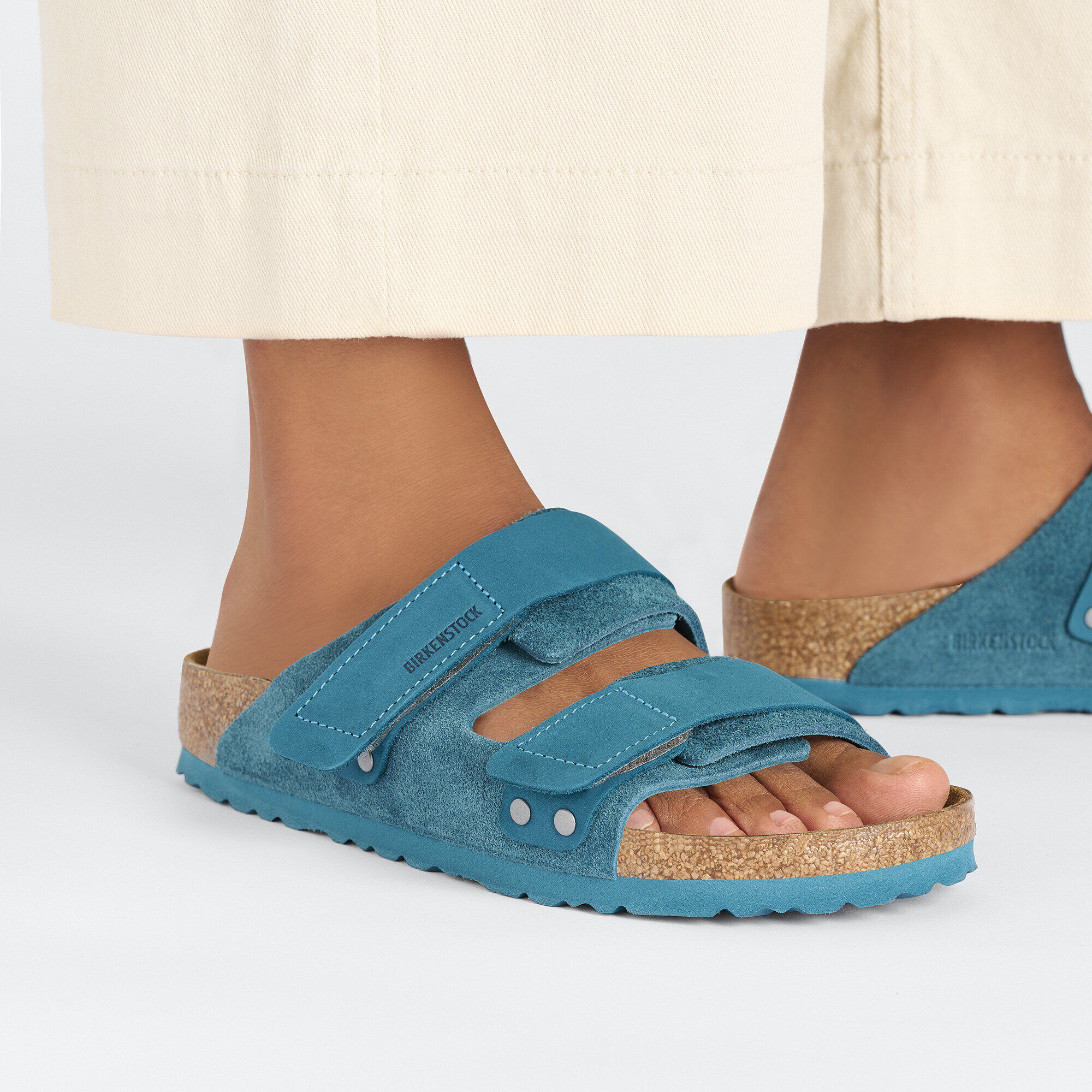 Uji Nubuck Leather/Suede Deep Turquoise | BIRKENSTOCK