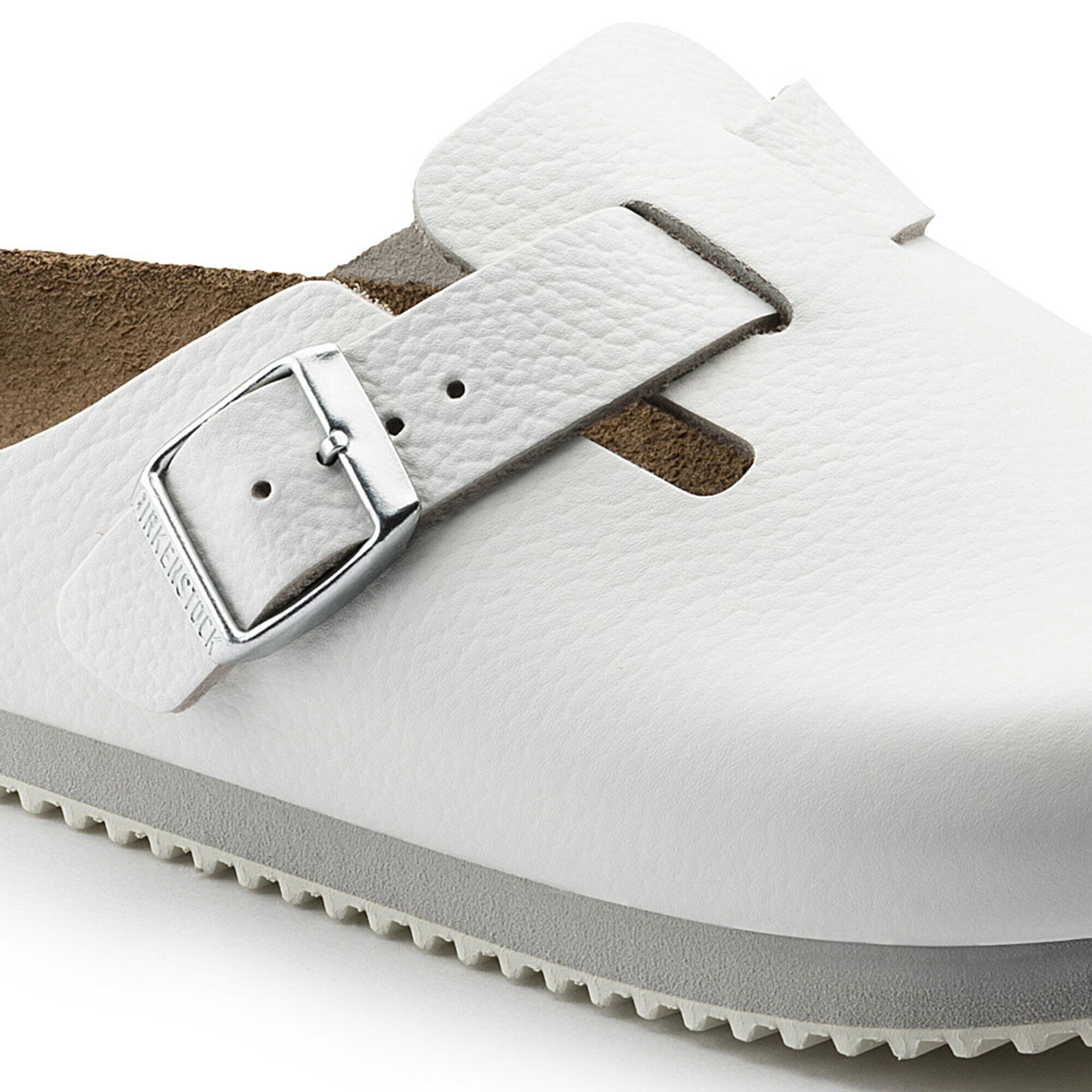Boston Super Grip Natural Leather White | BIRKENSTOCK