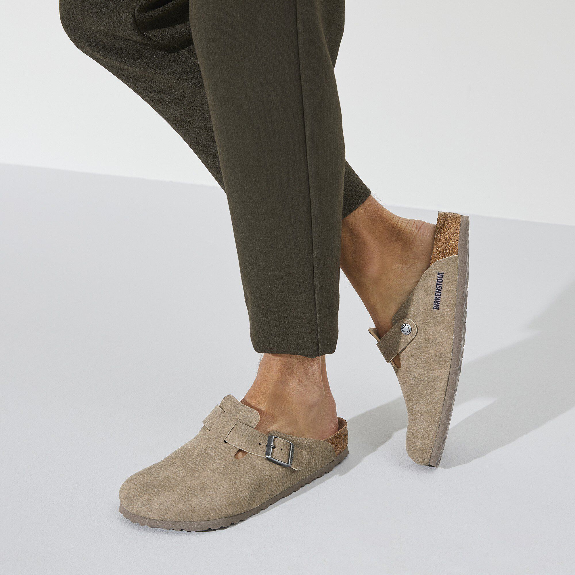 ビルケンシュトック BIRKENSTOCK Boston SYN Desert Dust