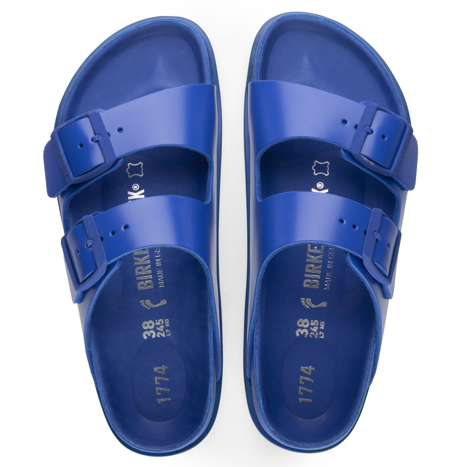 birkenstock arizona blue patent