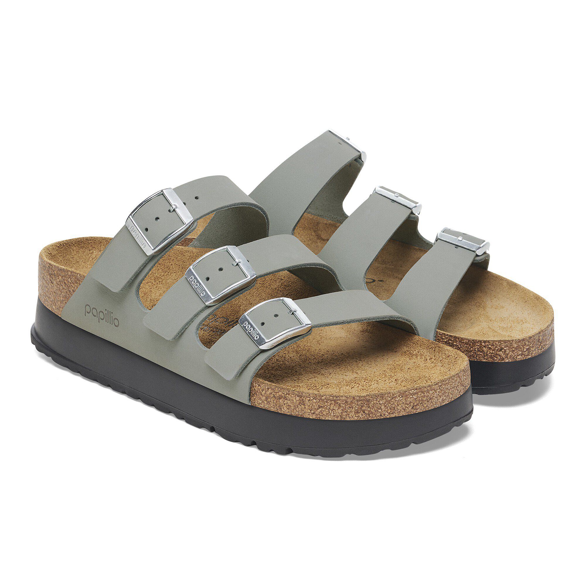 Florida Flex Platform Nubuk Leather Pure Sage | BIRKENSTOCK