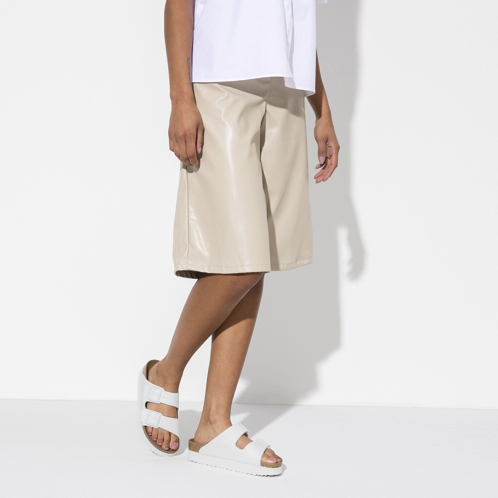 Arizona Platform Vegan Birko Flor White BIRKENSTOCK