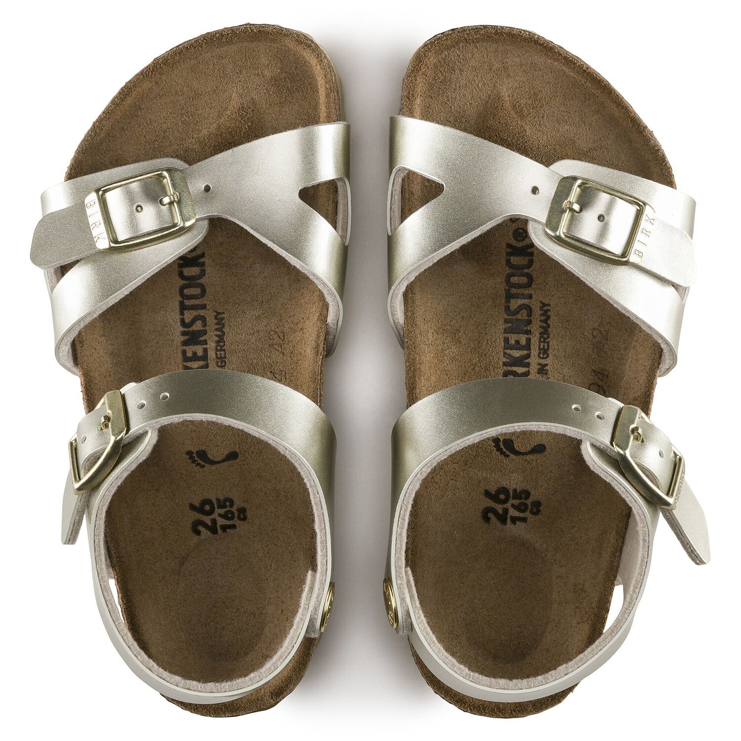 birkenstock electric metallic gold