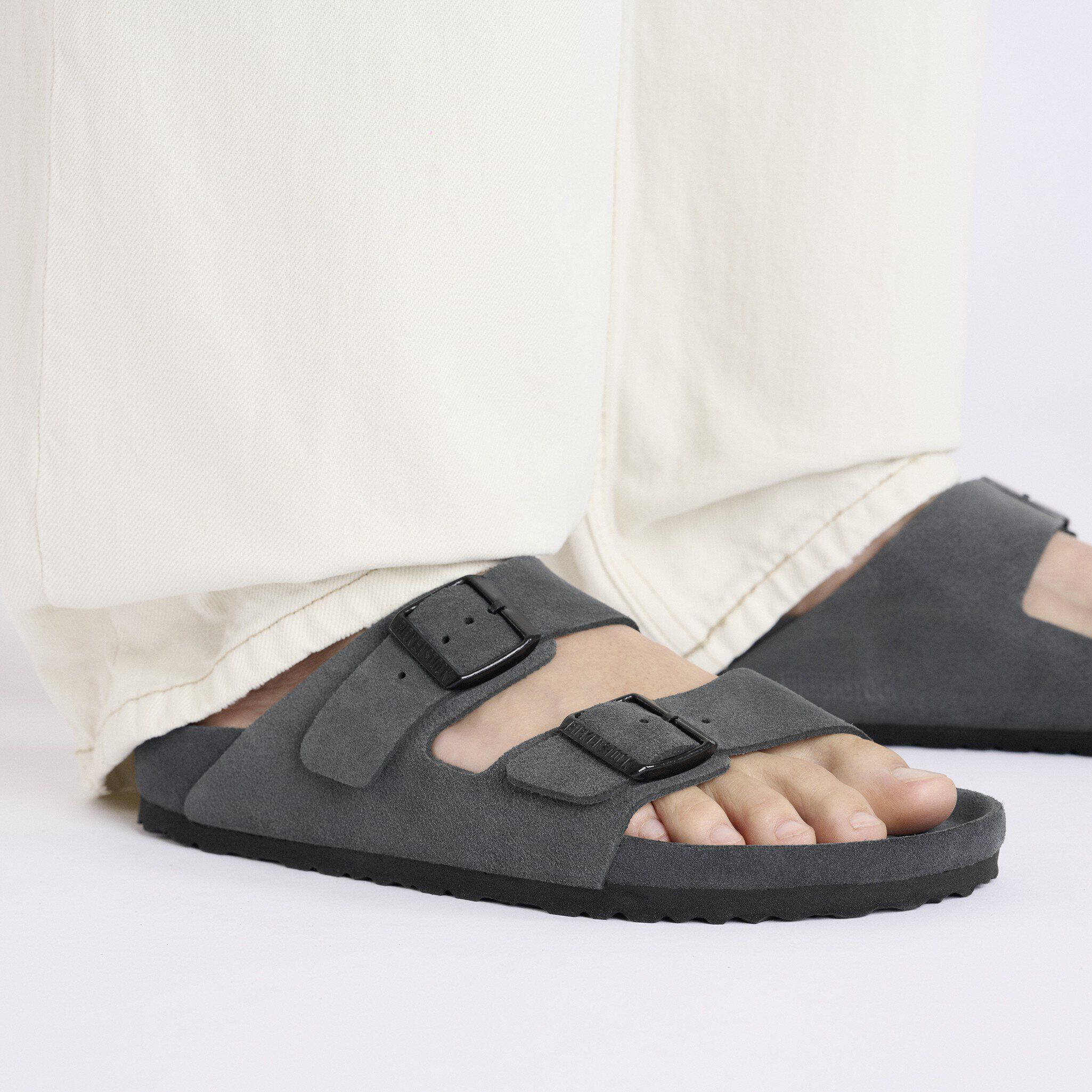 BIRKENSTOCK Arizona BS ベントグレー 42 Arizona BS Suede Leather Allover Charcoal | BIRKENSTOCK