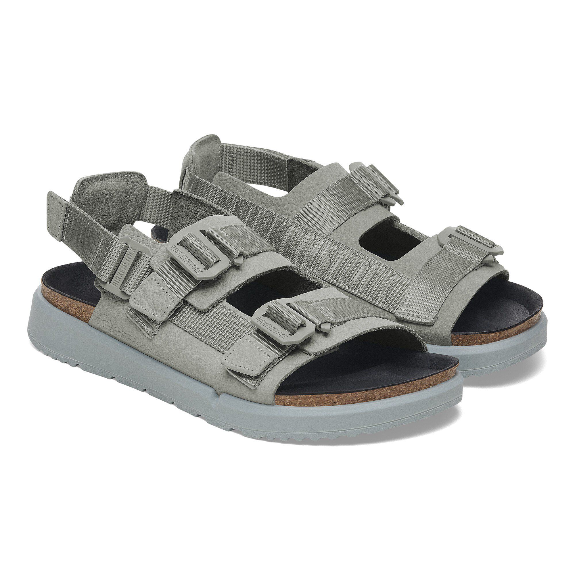 Shinjuku Natural Leather/Textile Pure Sage | BIRKENSTOCK