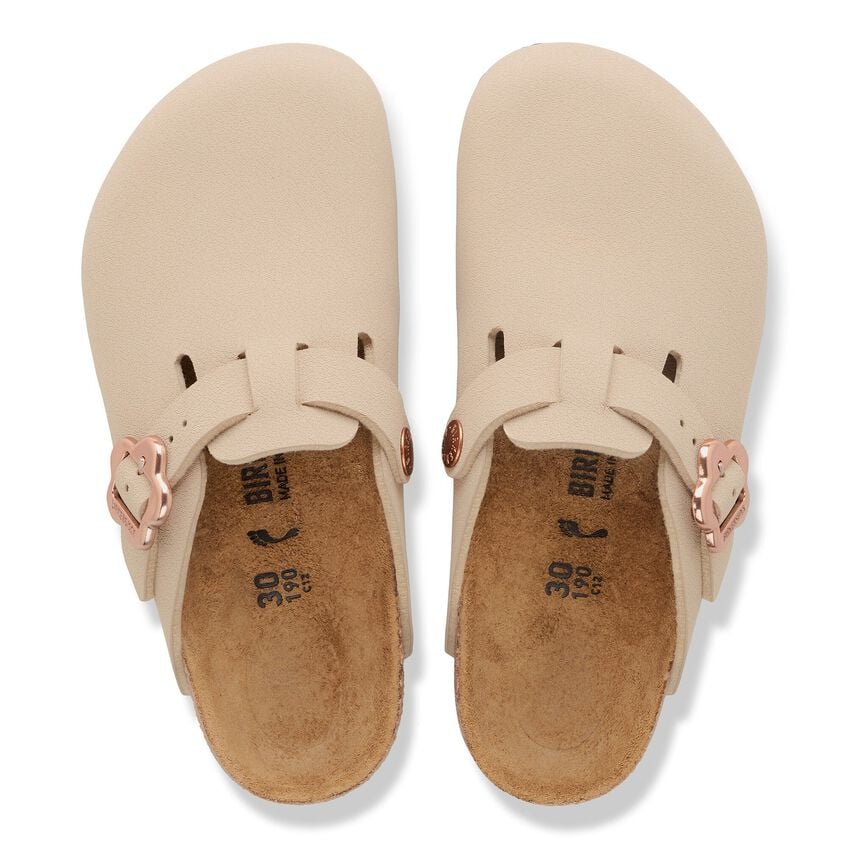 Boston Flower Buckle Kids Birko-Flor Nubuk