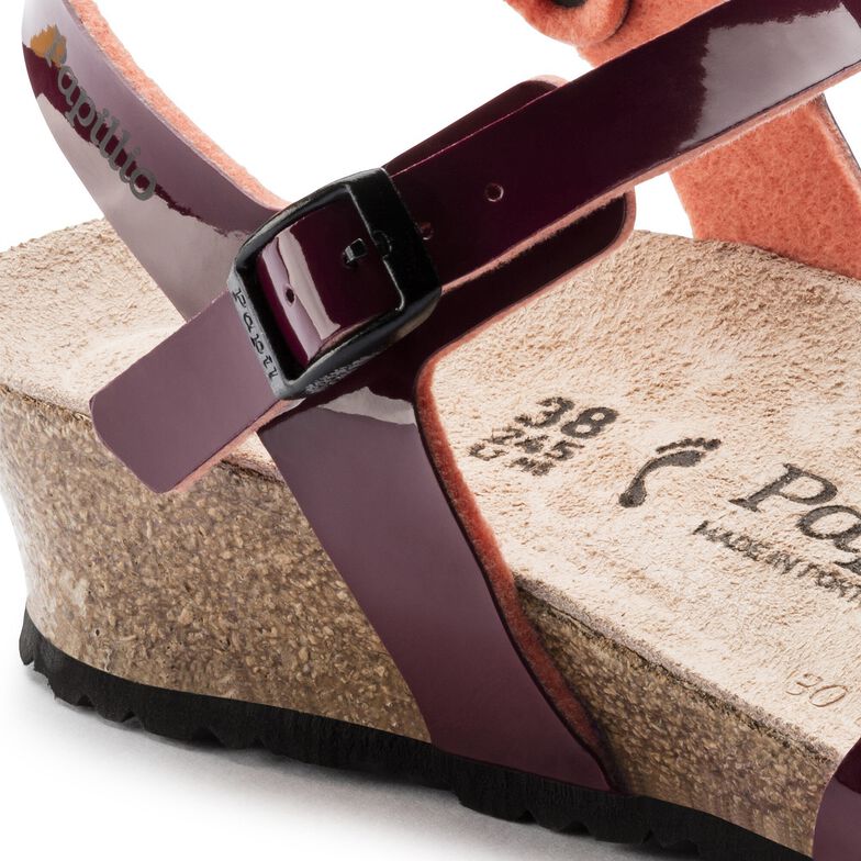 Alyssa Birko-Flor 2トーン パテントワイン Alyssa Birko-Flor 2トーン パテントワイン