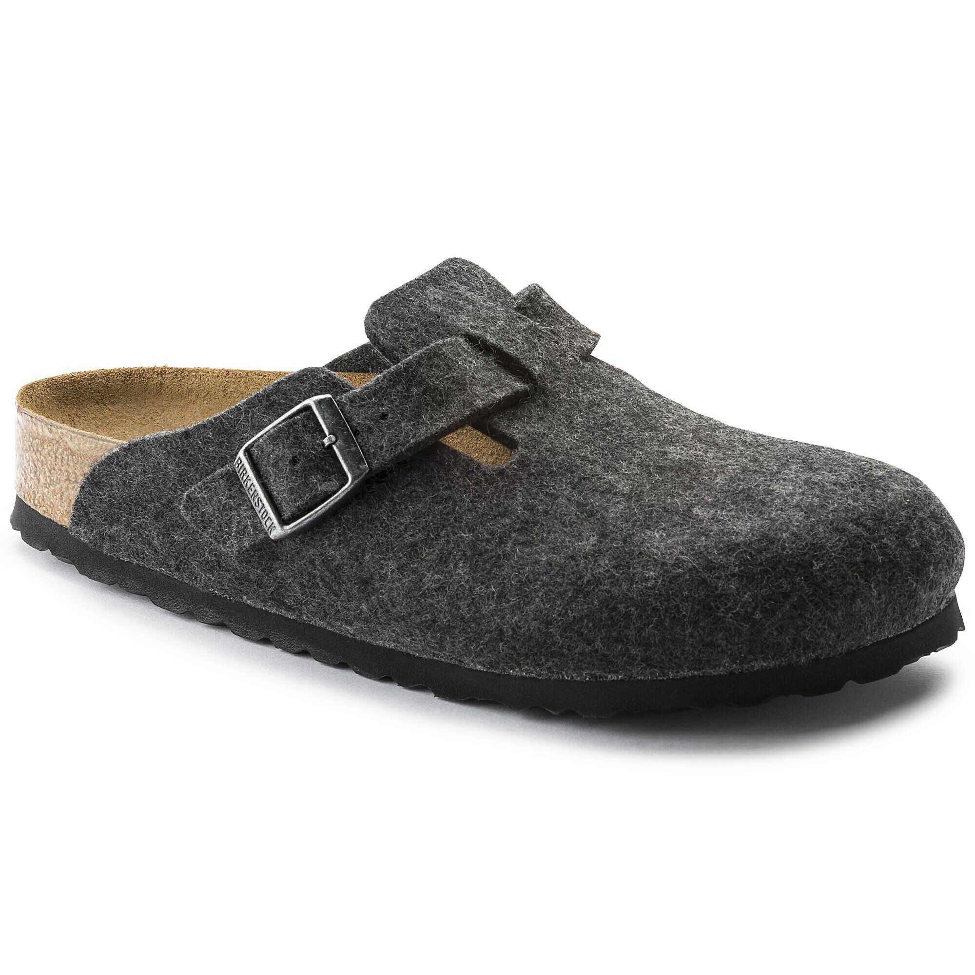 grey felt birkenstocks